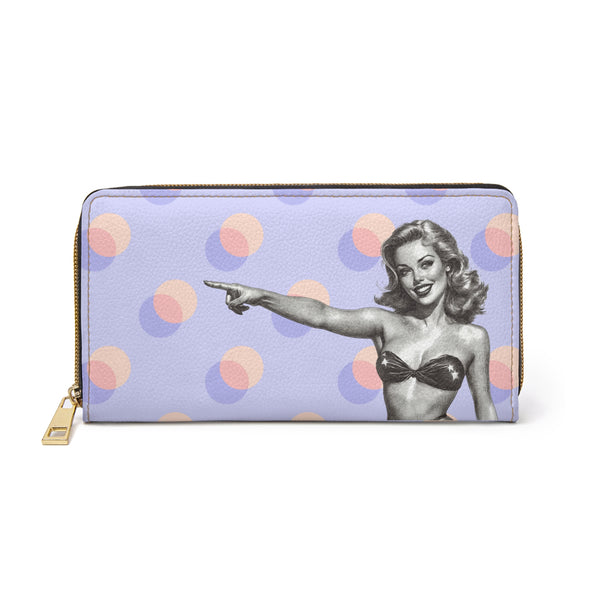 50s Retro Woman Light Purple & Peach Florals Wallet 🌸💜🌷