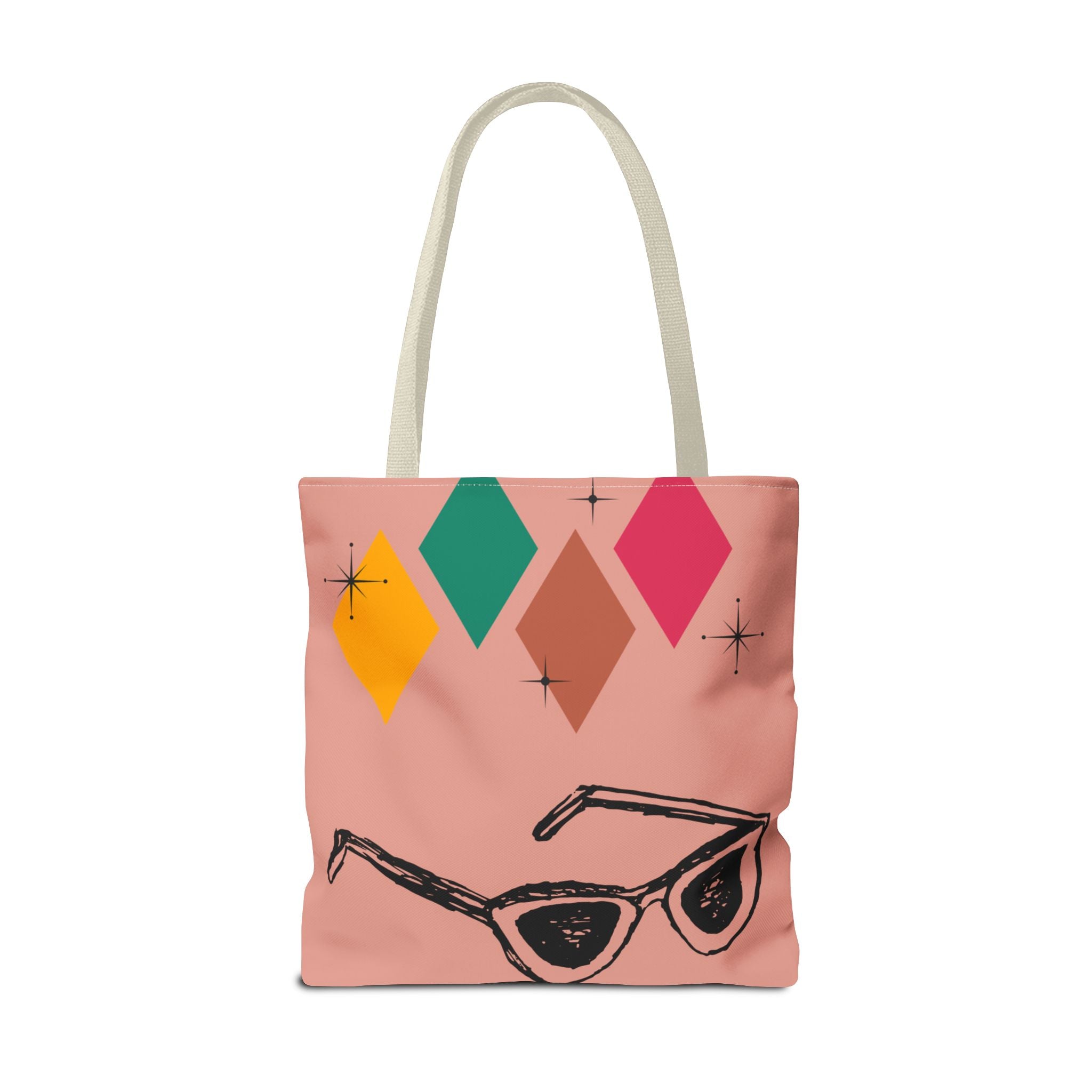 🕶️ 50s Retro Peachy Tote Bag