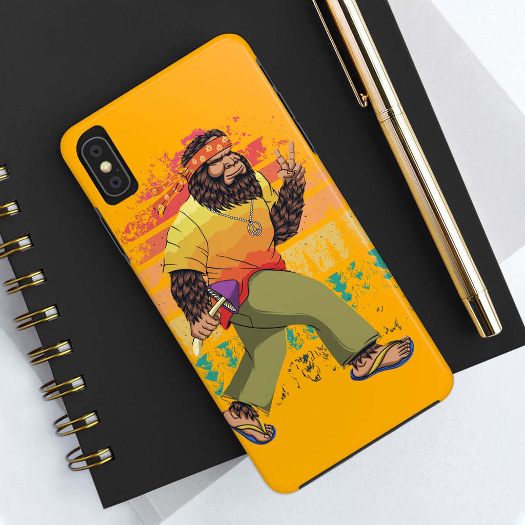 70s Bigfoot Mushroom Hunting Peace Phone Case 🍄✌️