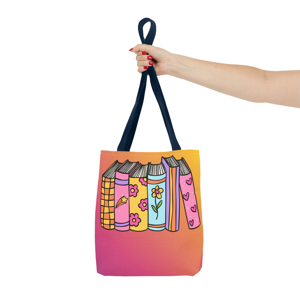 💿 90s Book Collector Bright Books Tote Bag