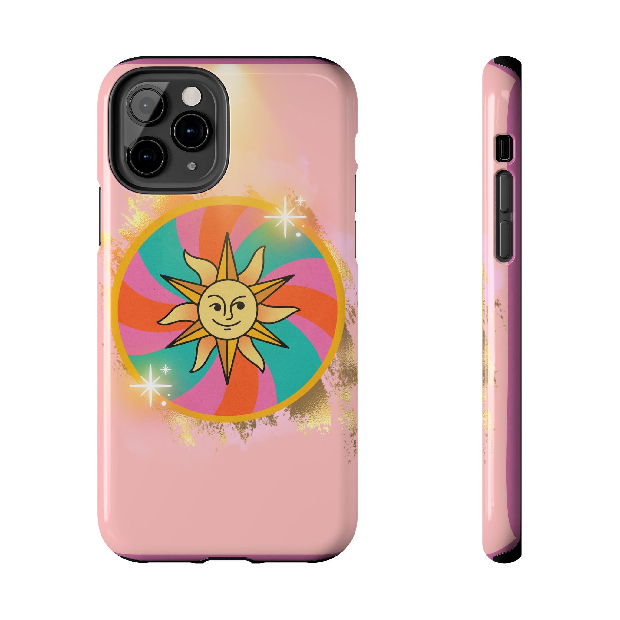 70s Sunshine Tarot Gold Mystical Phone Case 🔮☀️📱