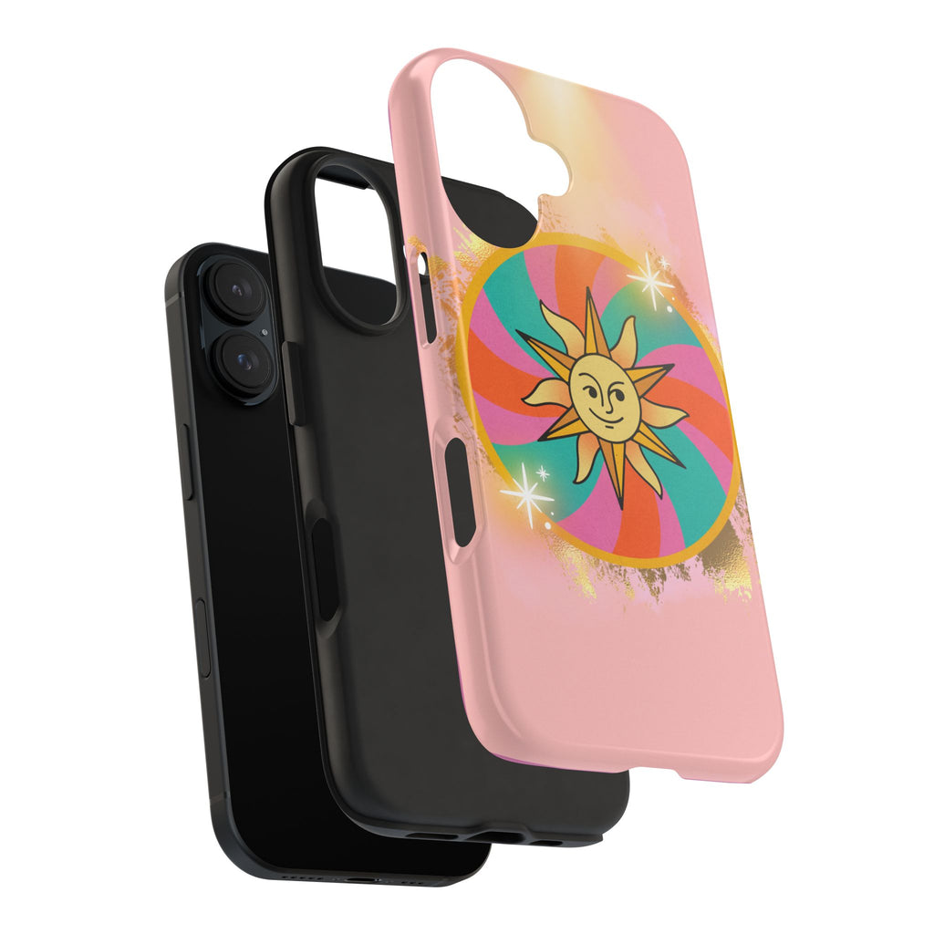 70s Sunshine Tarot Gold Mystical Phone Case 🔮☀️📱