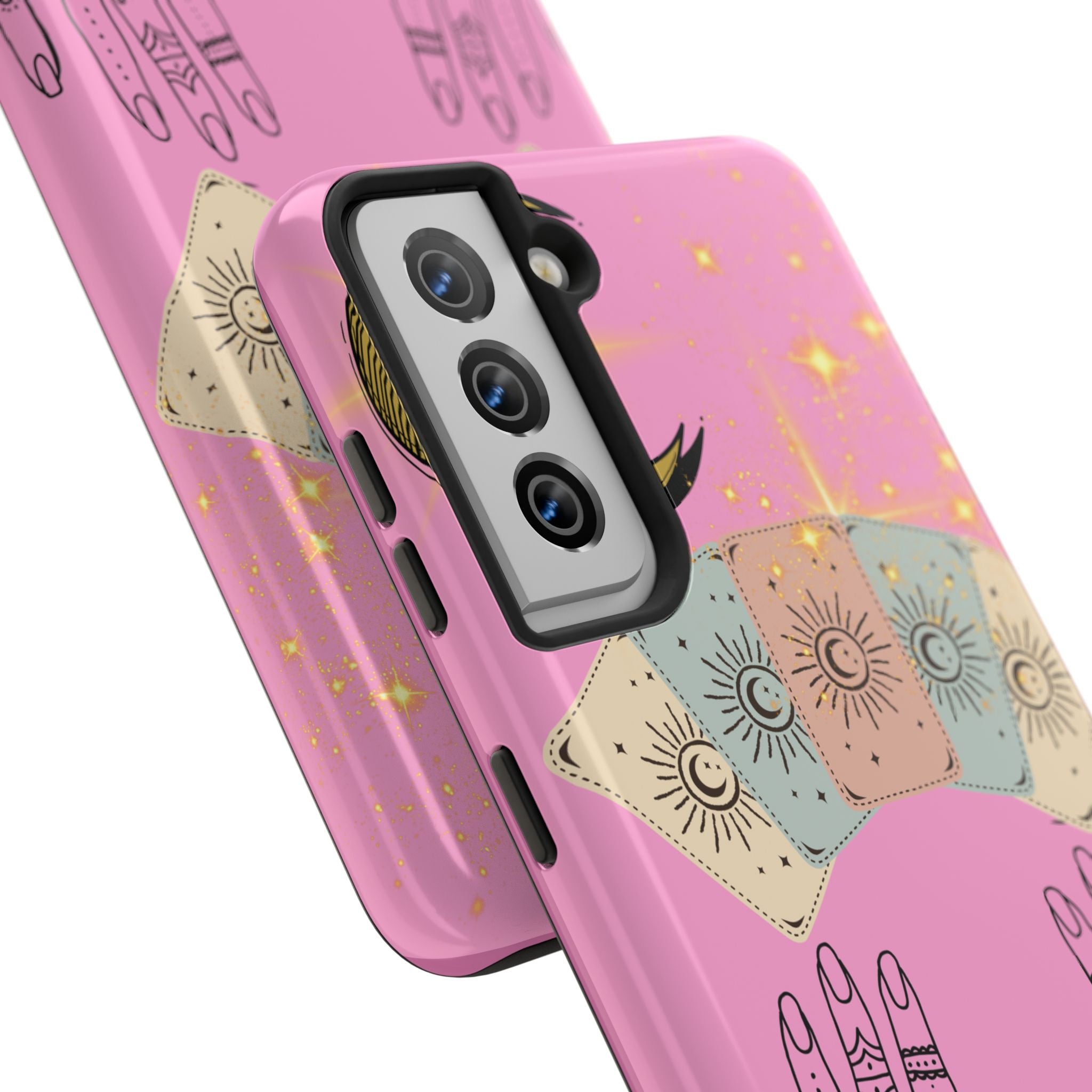 60s–70s Mystical Tarot Henna Hands Phone Case 🔮📱