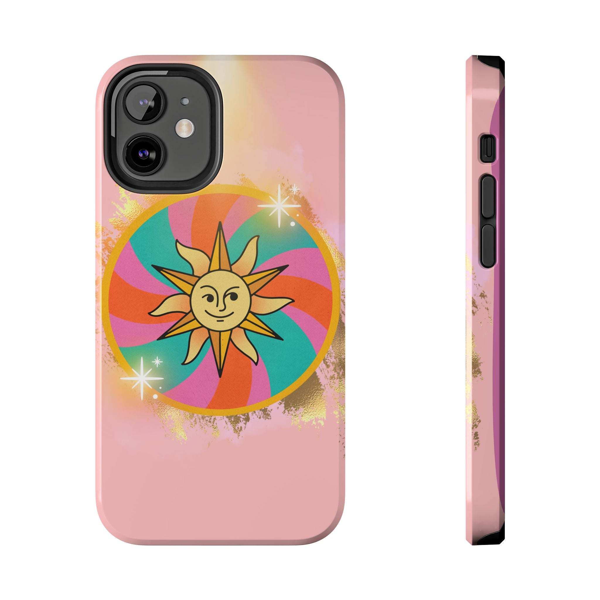 70s Sunshine Tarot Gold Mystical Phone Case 🔮☀️📱