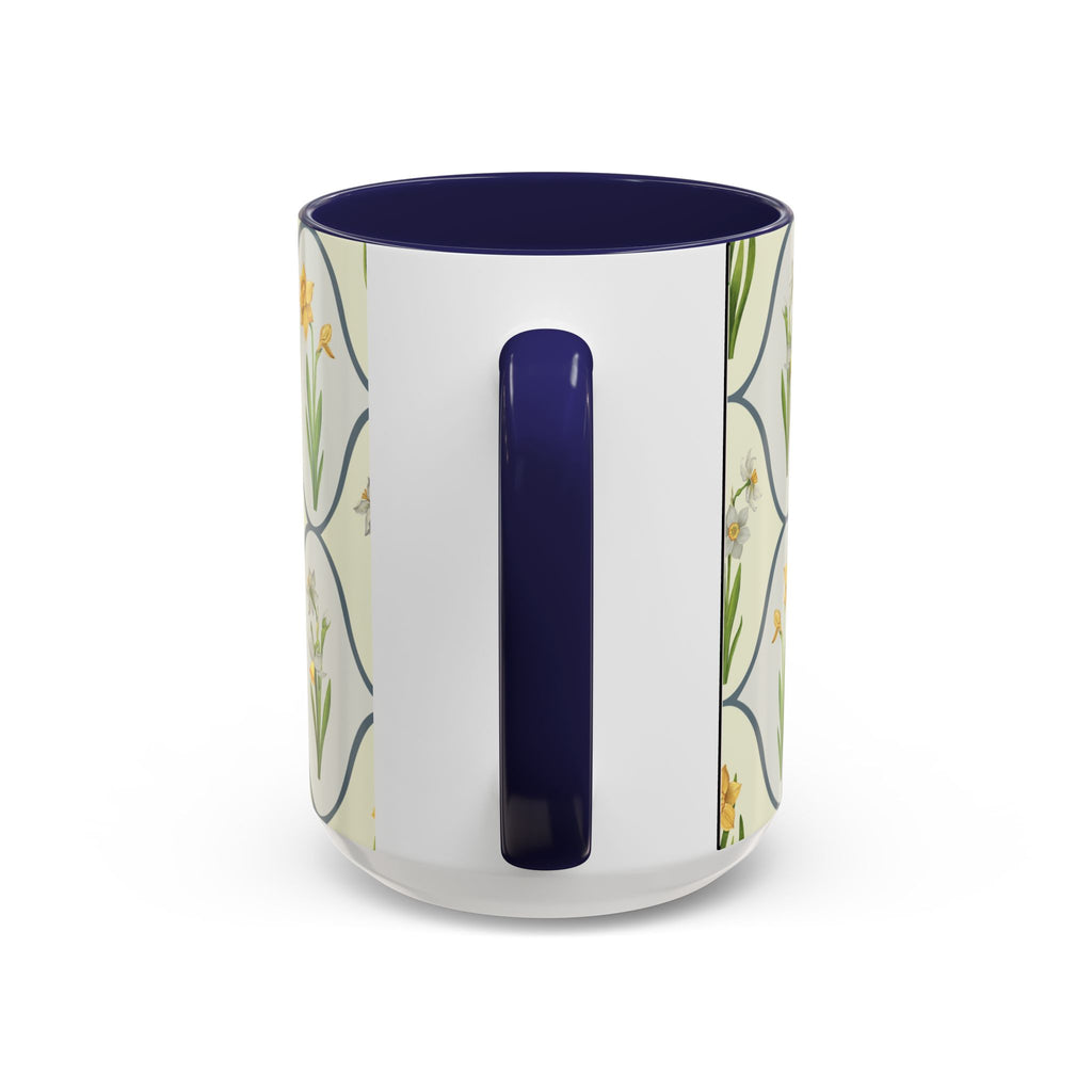 50s Floral Accent Coffee Mug