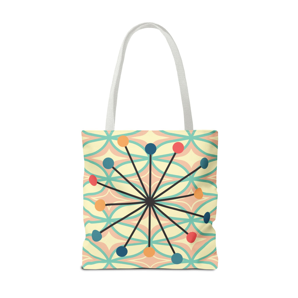 🐱 50s Retro Cat & Clock Tote Bag