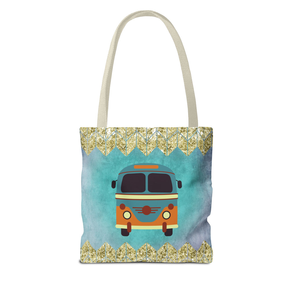 🌈 70s Hippie Soul Van Retro Tote Bag