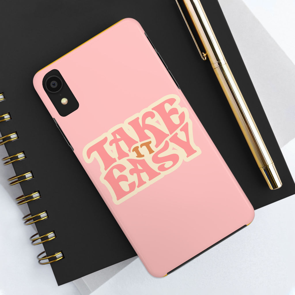 60s Pink Take It Easy Phone Case 🌸✌️📱