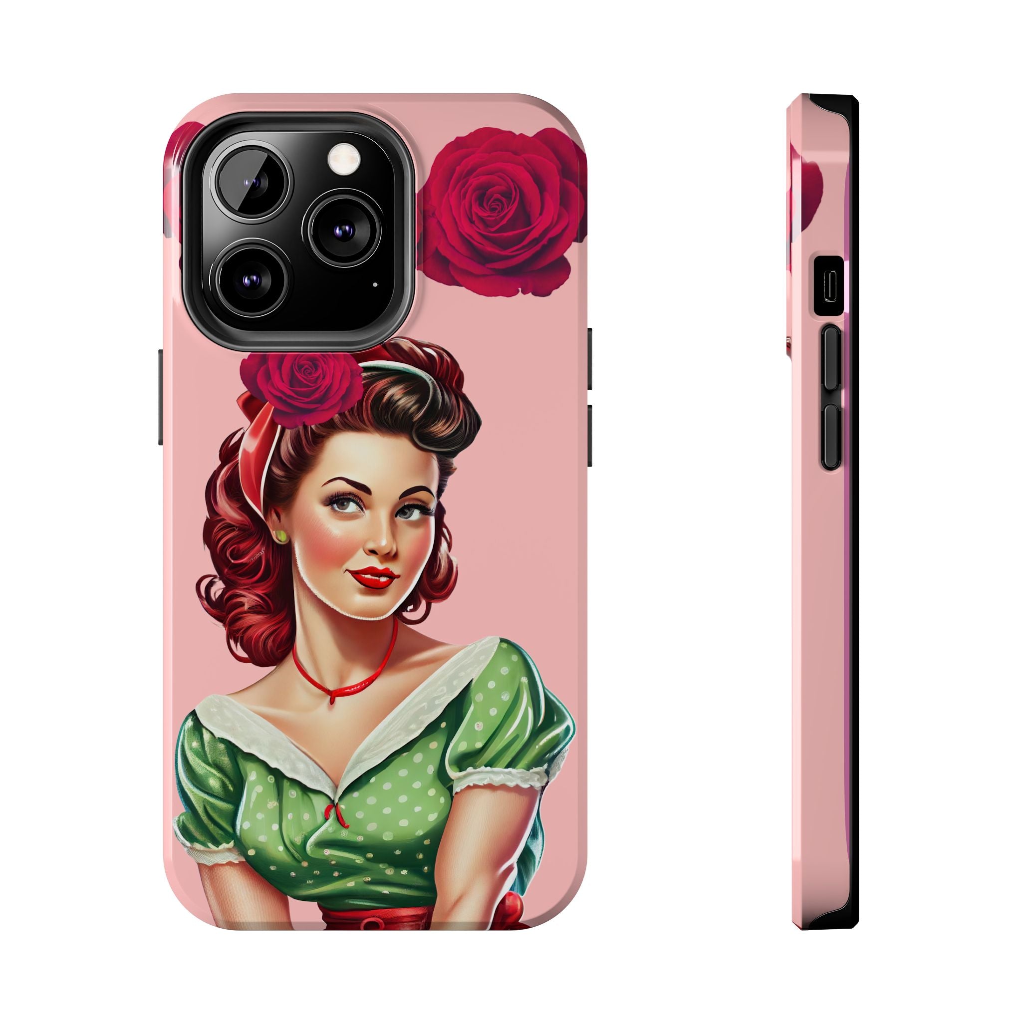 50s Rose Pinup Romance Phone Case 🌹💕📱