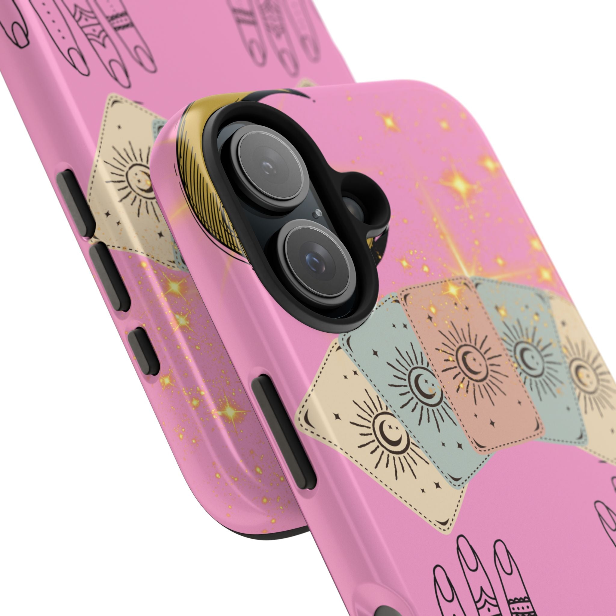 60s–70s Mystical Tarot Henna Hands Phone Case 🔮📱