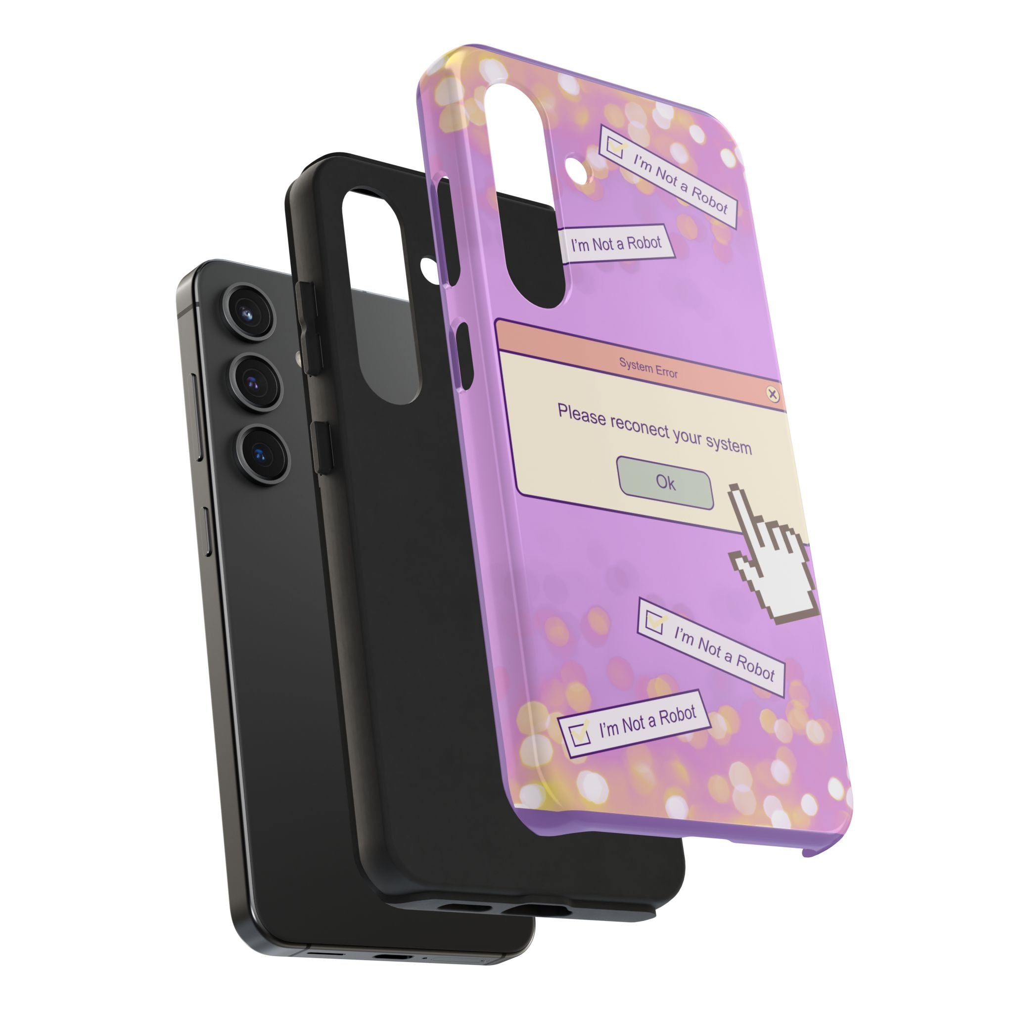 Y2K I’m Not a Robot System Error Phone Case 🤖💻📱