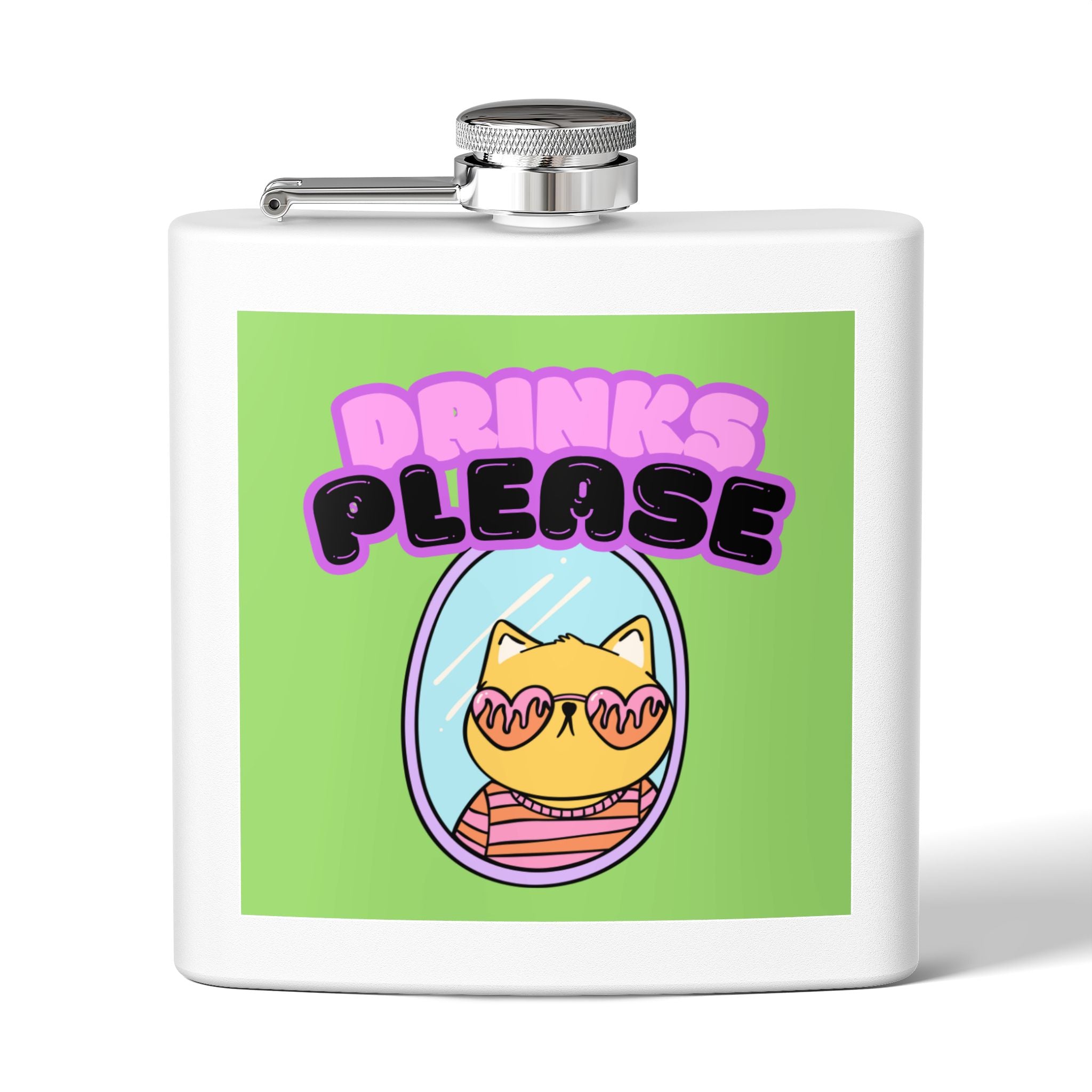 Drinks Please Cool Cat Flask