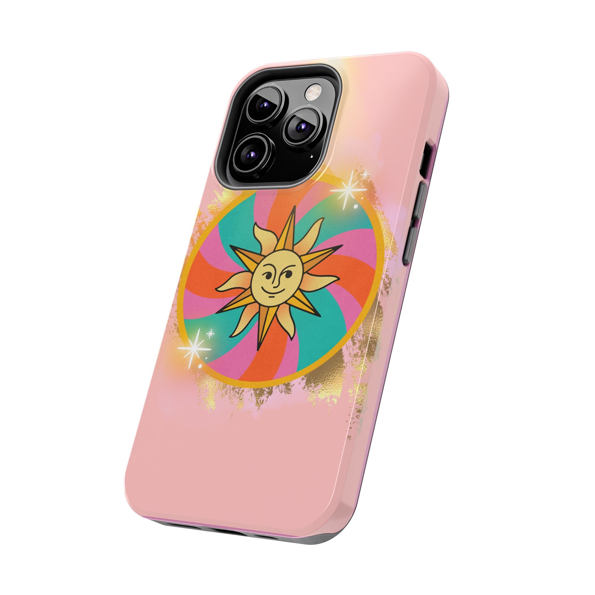 70s Sunshine Tarot Gold Mystical Phone Case 🔮☀️📱