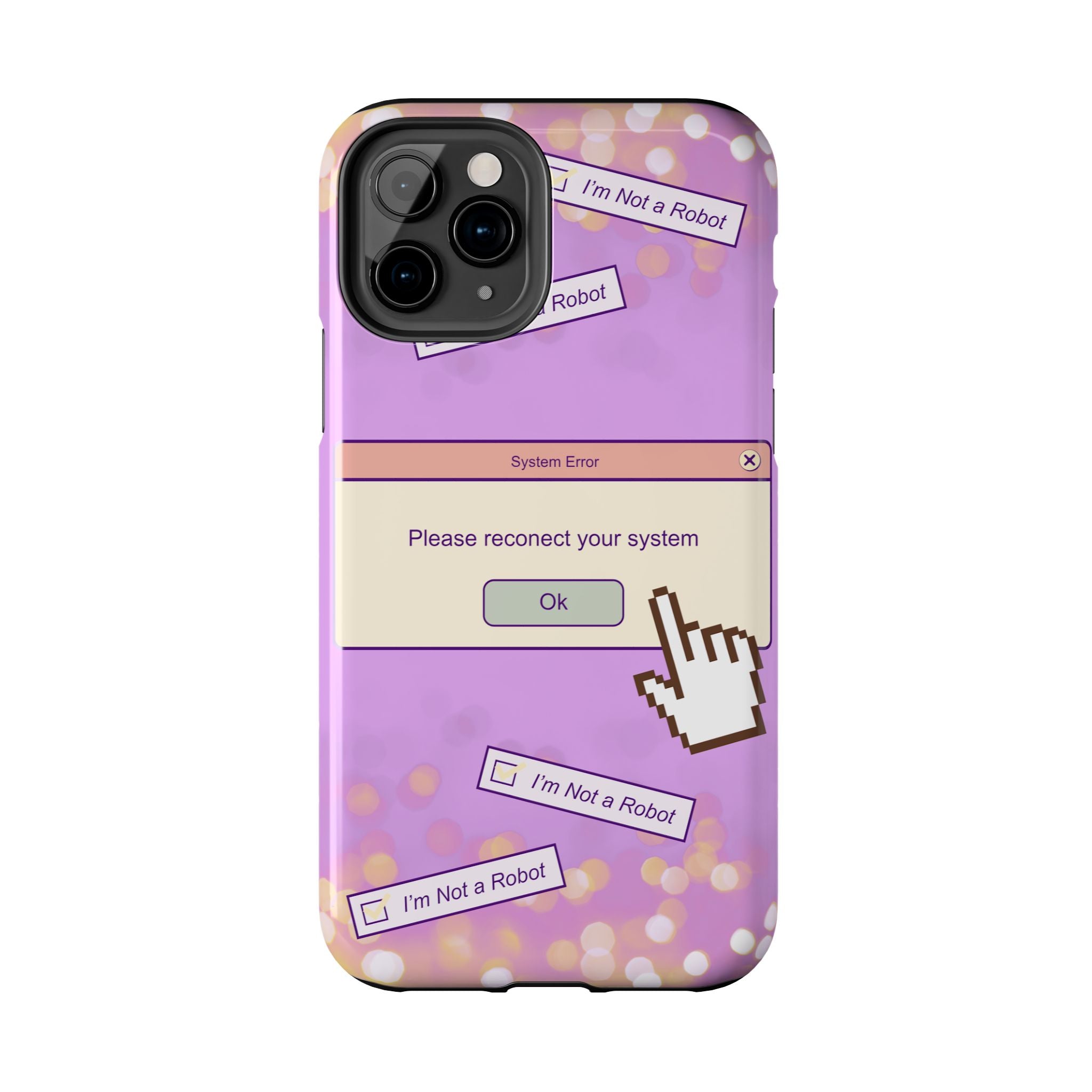 Y2K I’m Not a Robot System Error Phone Case 🤖💻📱