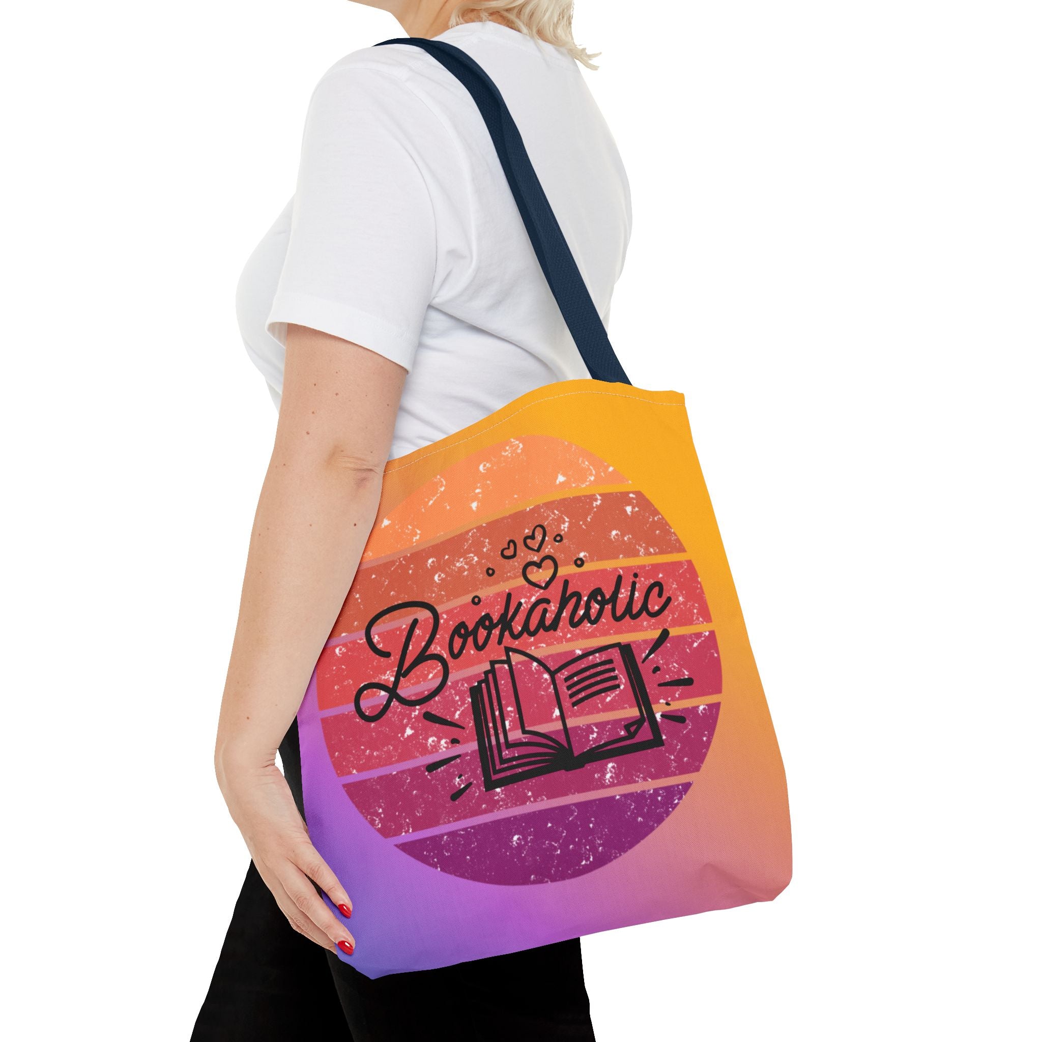 📚 60s Bookaholic Retro Tote Bag