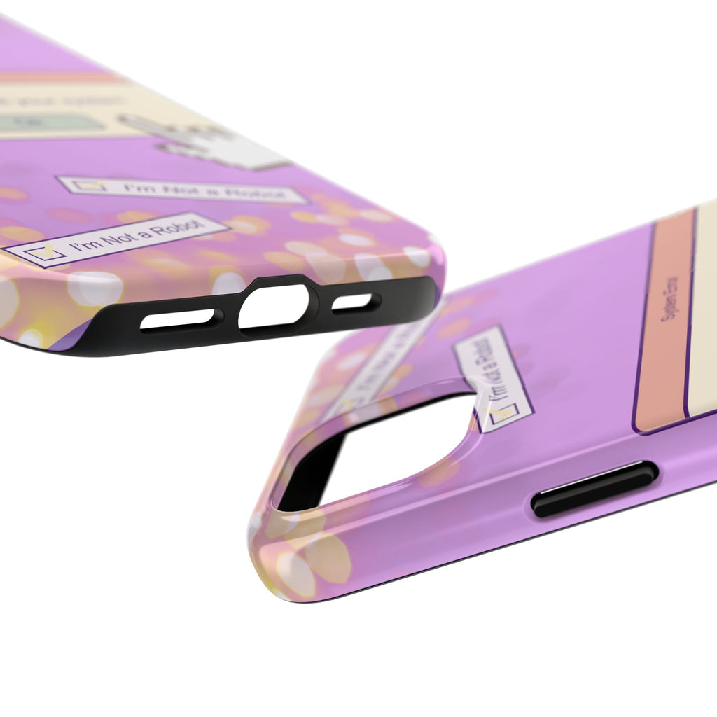 Y2K I’m Not a Robot System Error Phone Case 🤖💻📱