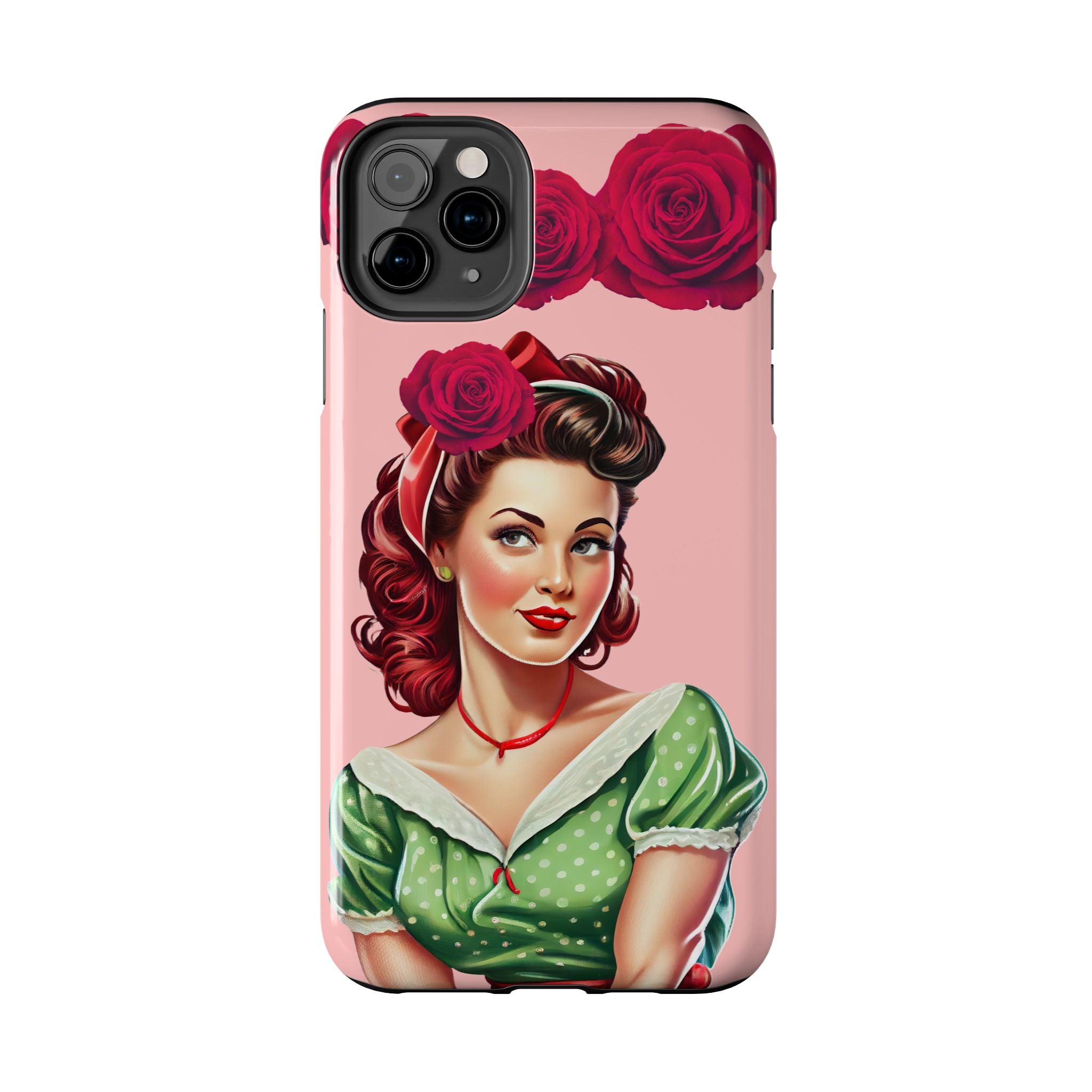 50s Rose Pinup Romance Phone Case 🌹💕📱