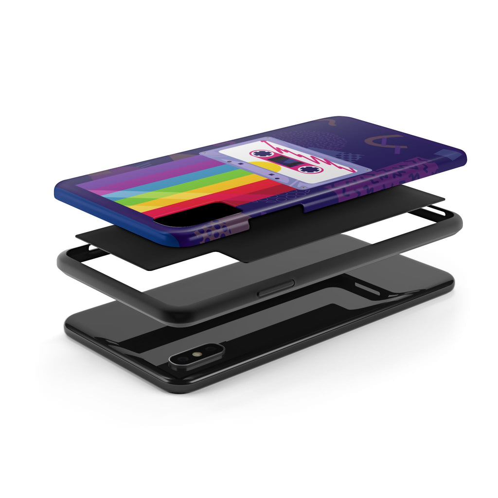 80s–90s Cassette Rainbow Phone Case 📼🌈📱