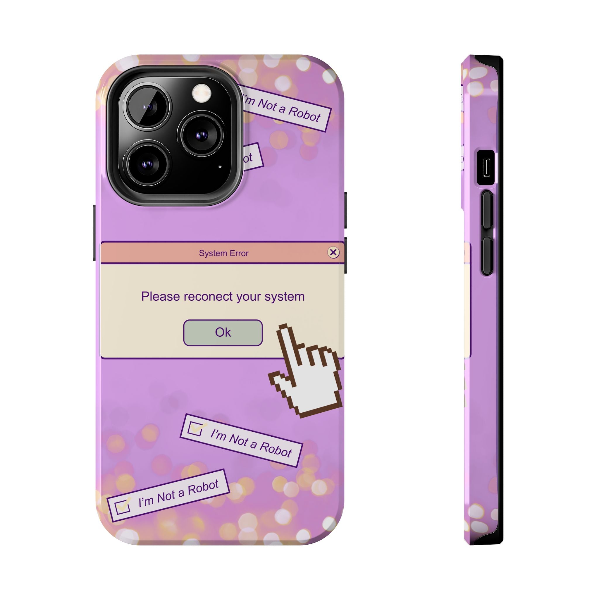 Y2K I’m Not a Robot System Error Phone Case 🤖💻📱