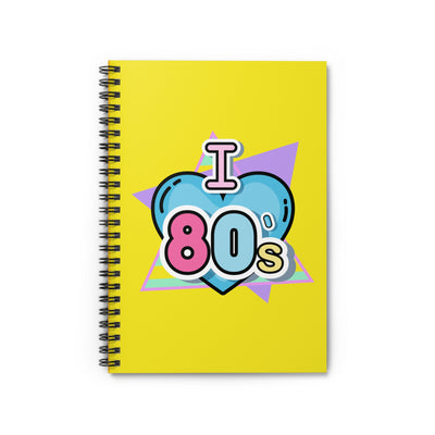 80s Love Spiral Notebook - Nostalgic Stationery for 80s Lovers, Gifts for Retro Fans, Cute Journal, School Supplies, Teachers' Gift