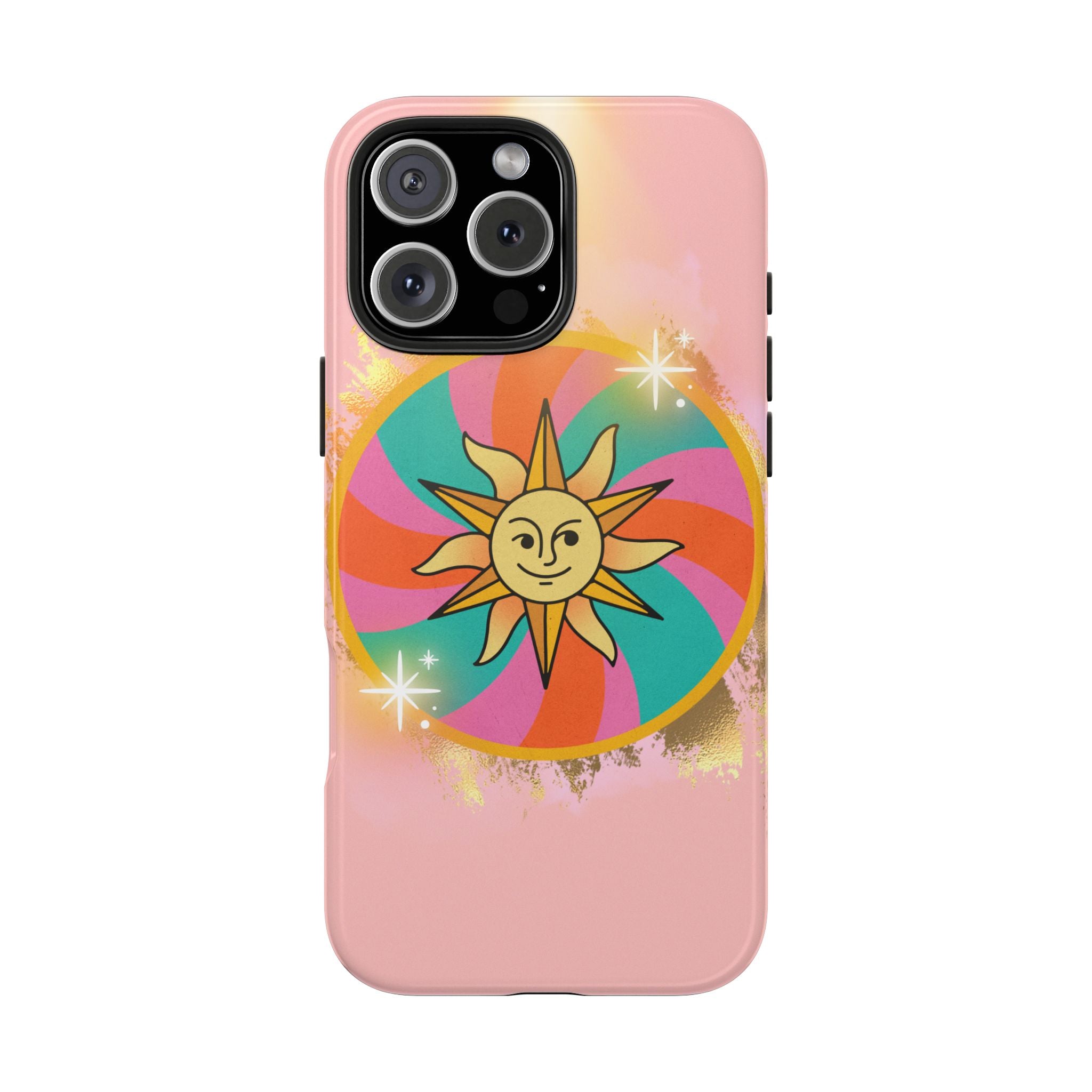 70s Sunshine Tarot Gold Mystical Phone Case 🔮☀️📱
