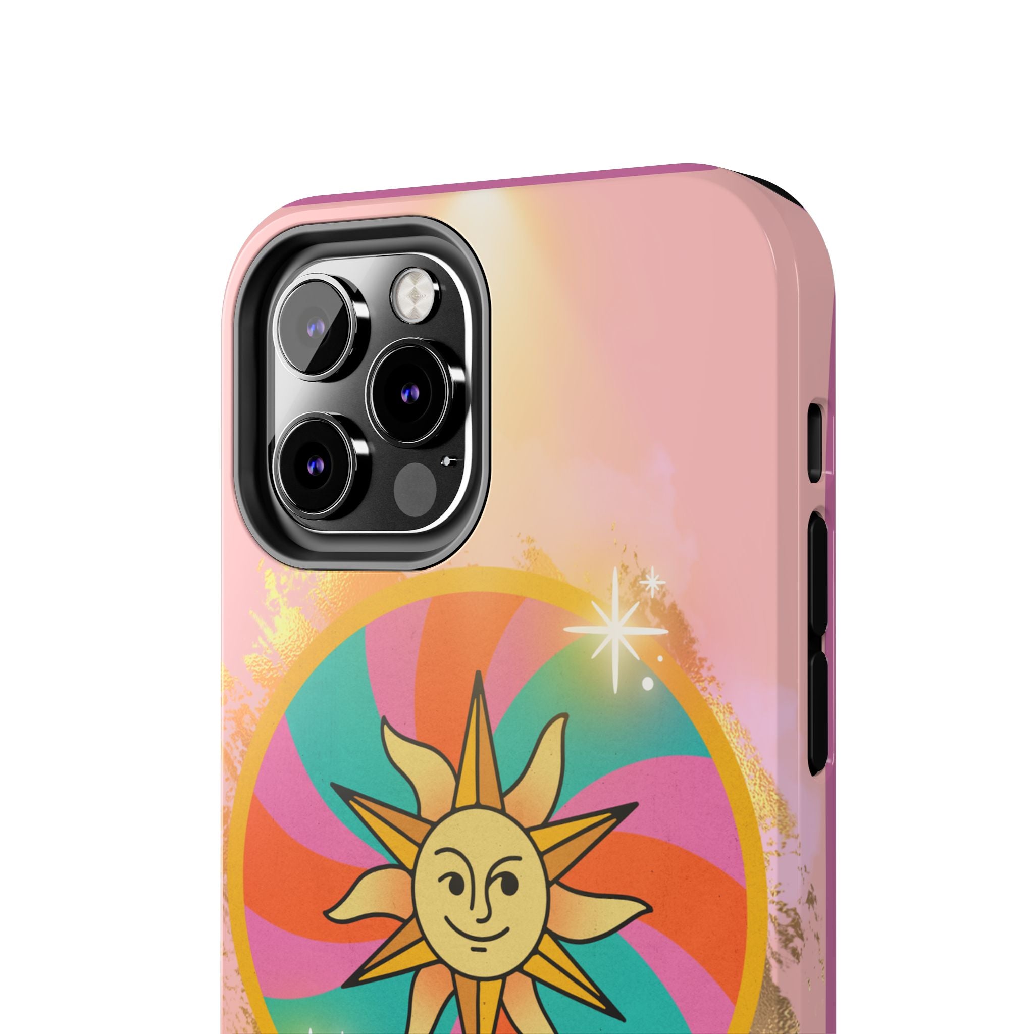 70s Sunshine Tarot Gold Mystical Phone Case 🔮☀️📱