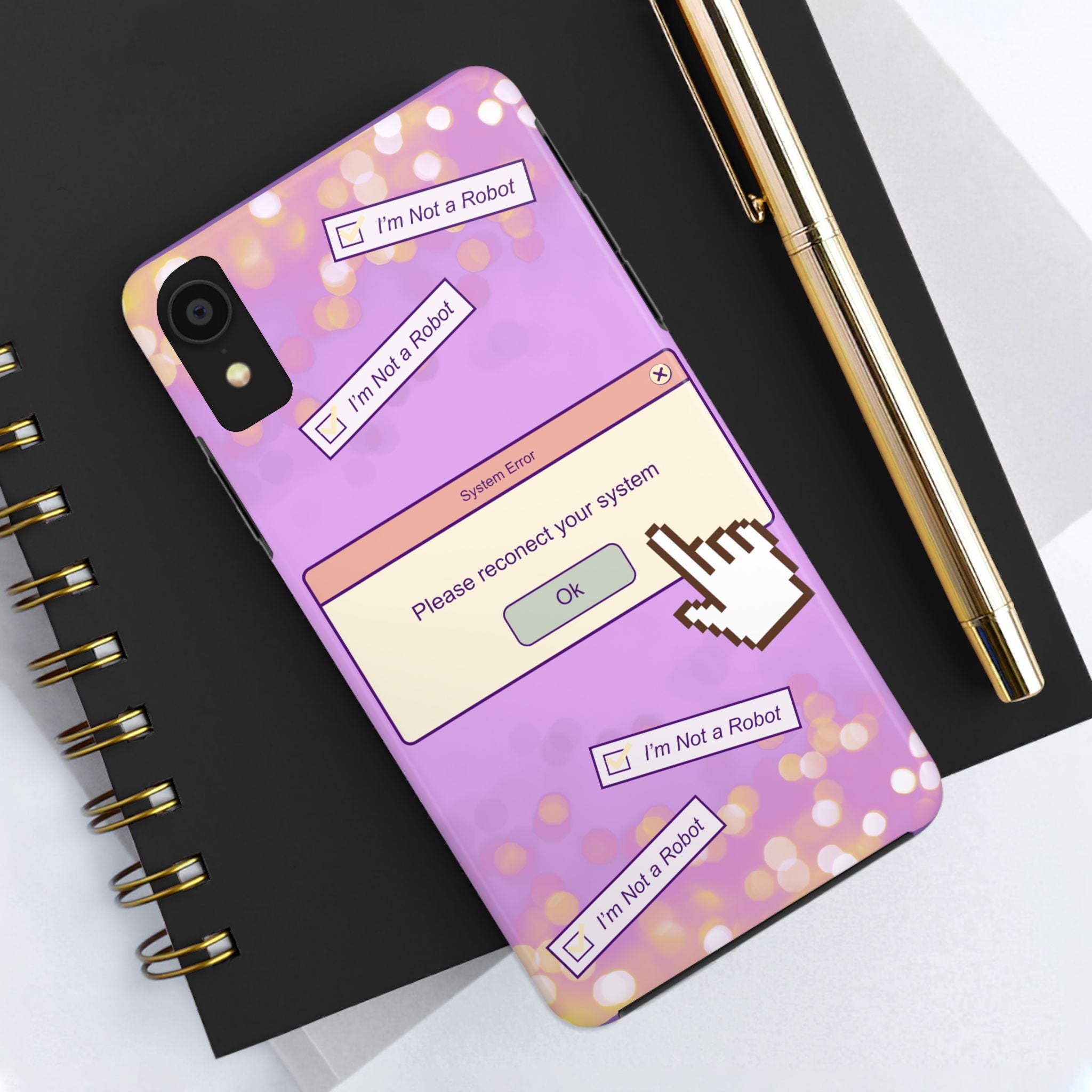 Y2K I’m Not a Robot System Error Phone Case 🤖💻📱