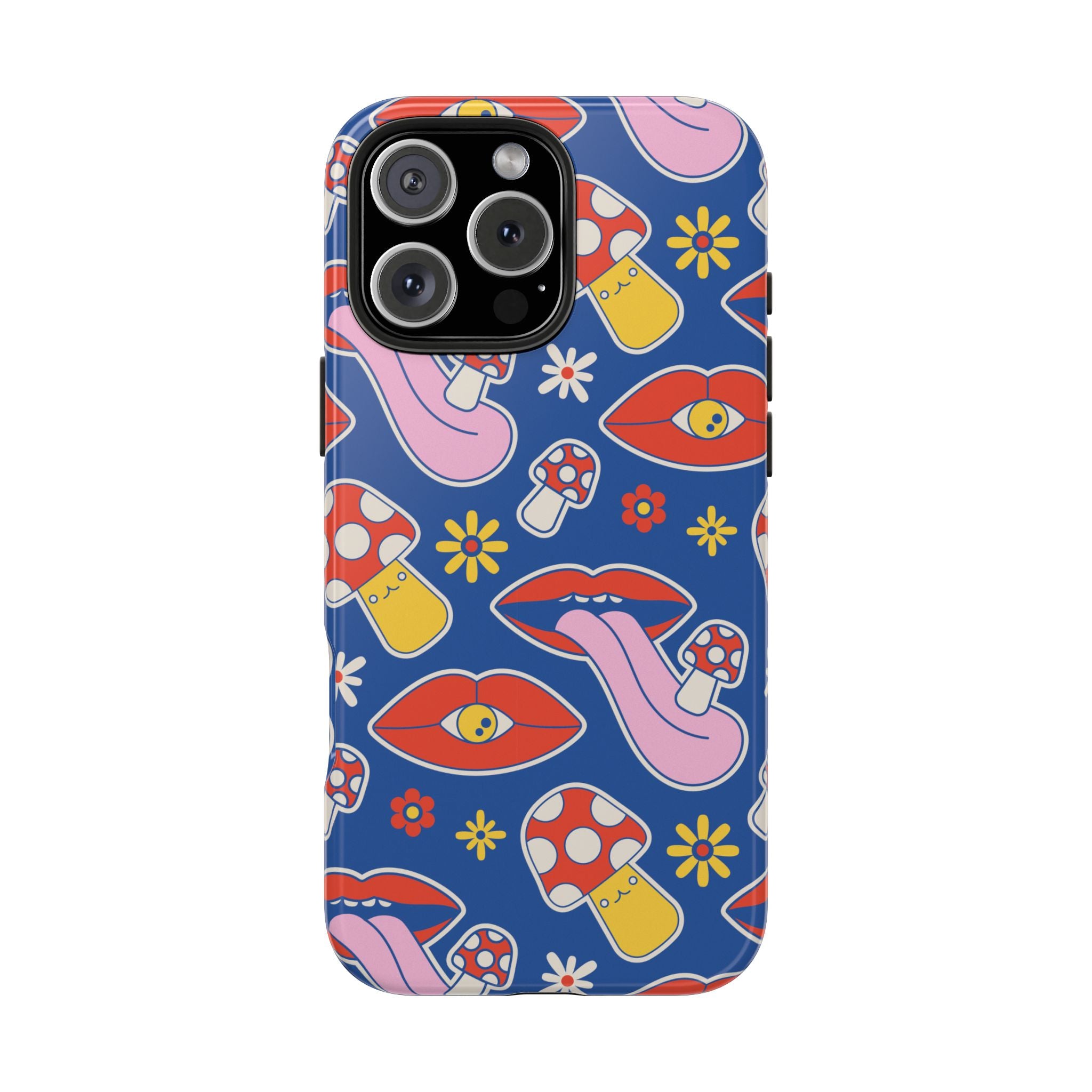 70s Lips Mushrooms Flower Power Phone Case 🌼💋🍄