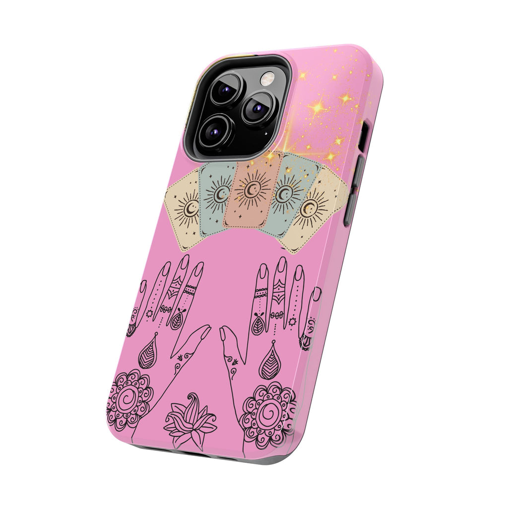 60s–70s Mystical Tarot Henna Hands Phone Case 🔮📱