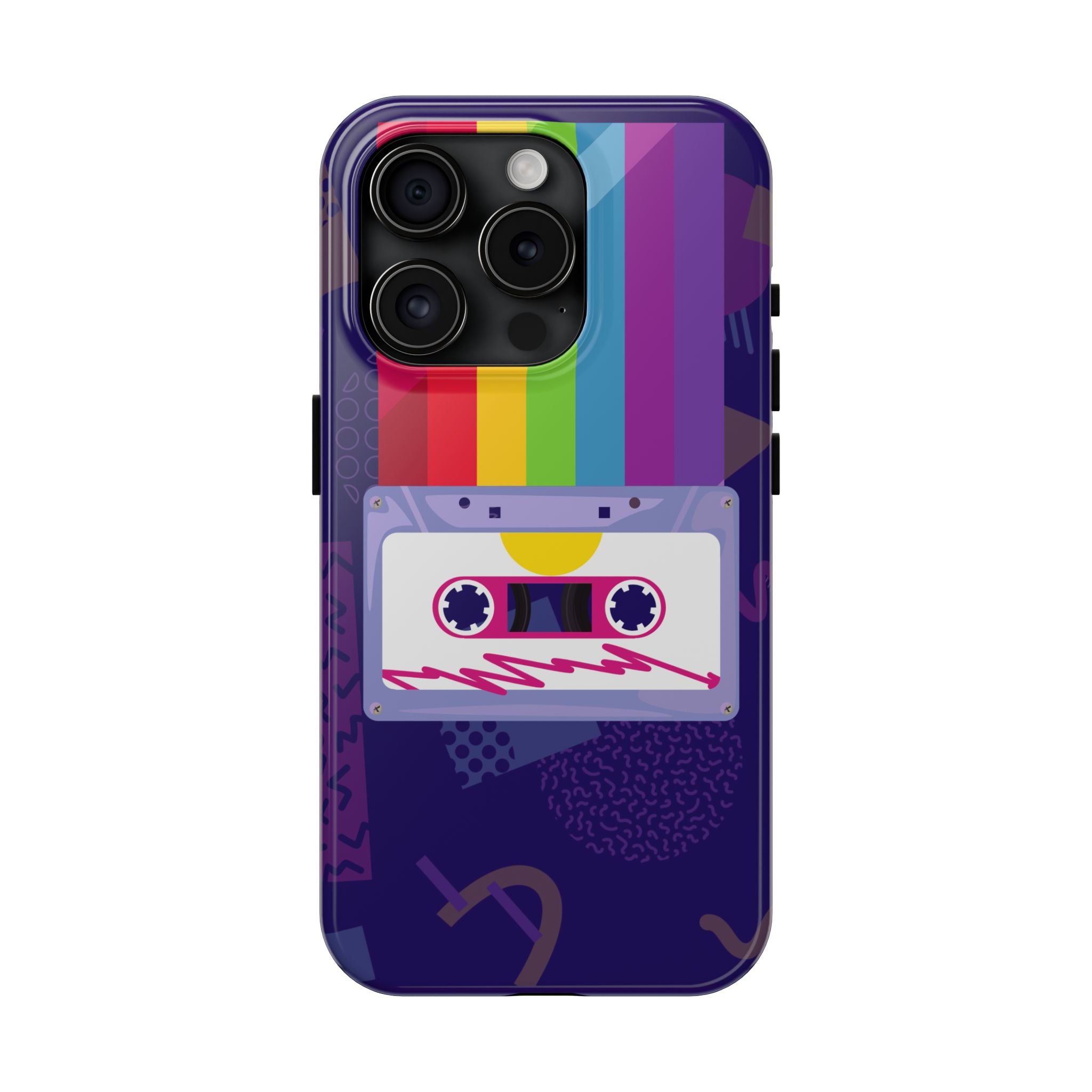 80s–90s Cassette Rainbow Phone Case 📼🌈📱