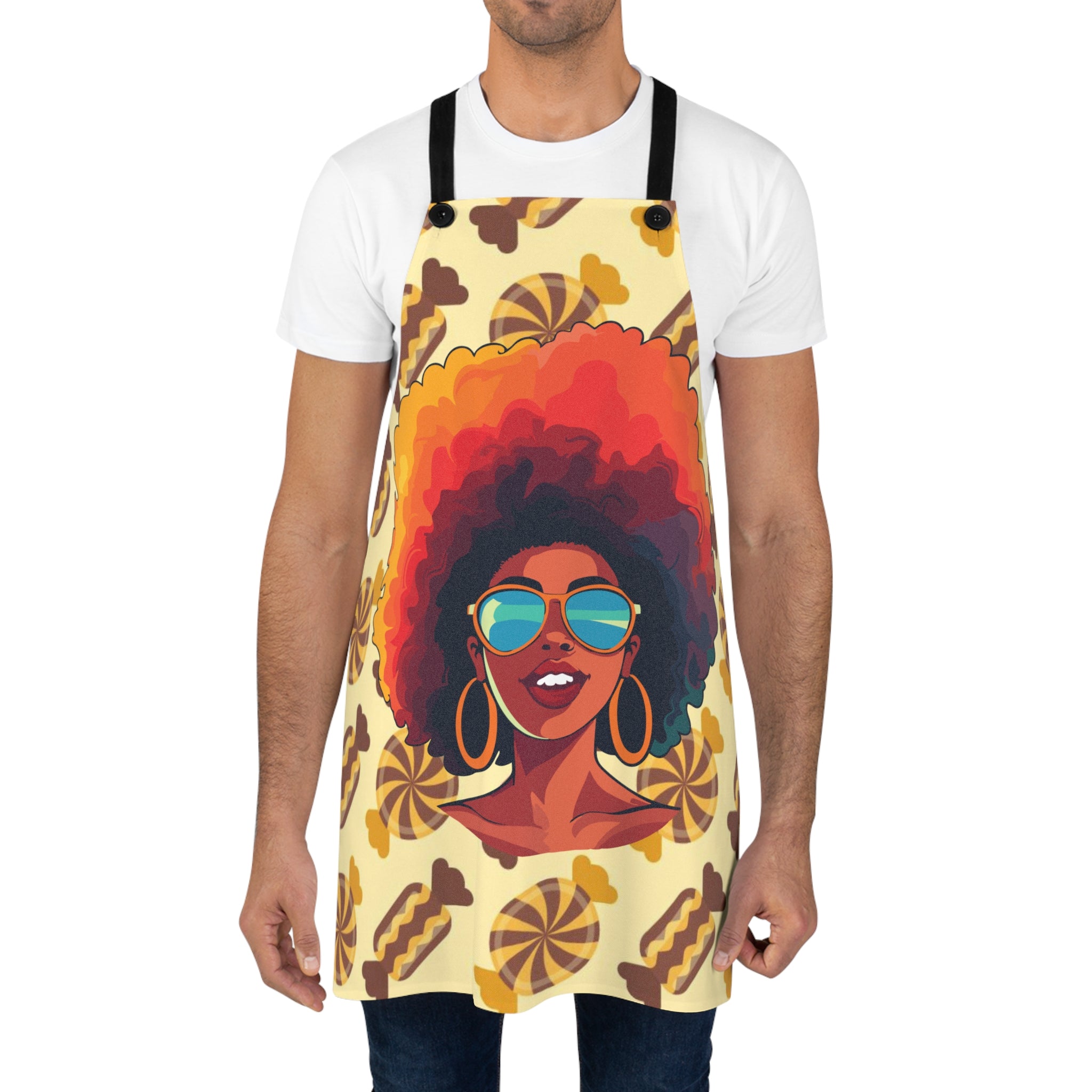 70s Afro Retro Cooking Apron ✨👩🏾‍🍳
