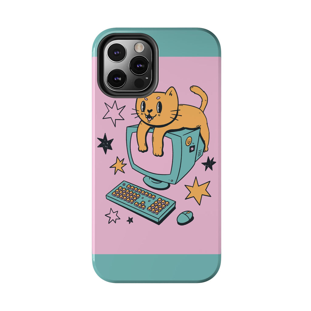 90s Cat and Computer Phone Case 🐱💾