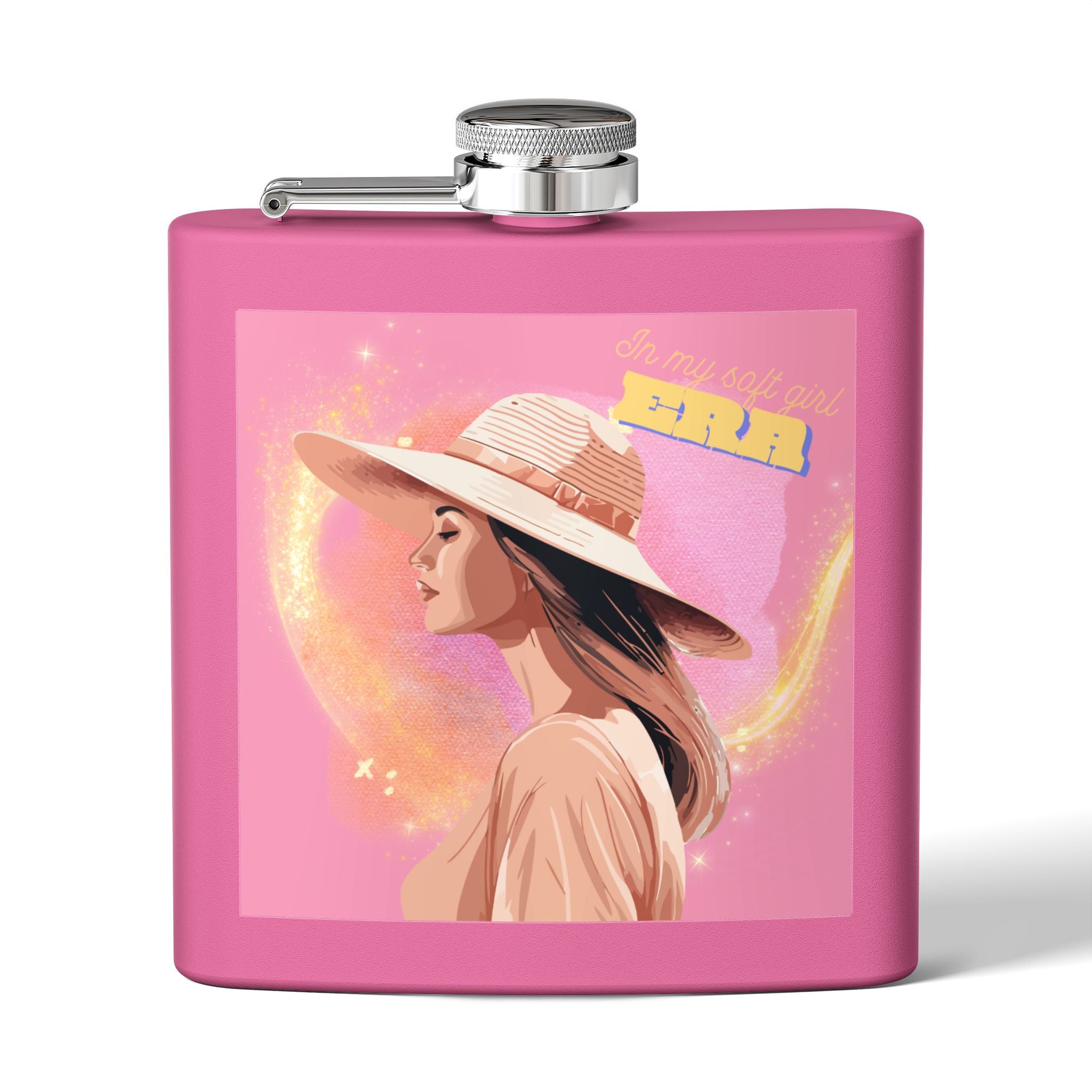 In My Soft Girl Era Pink Flask