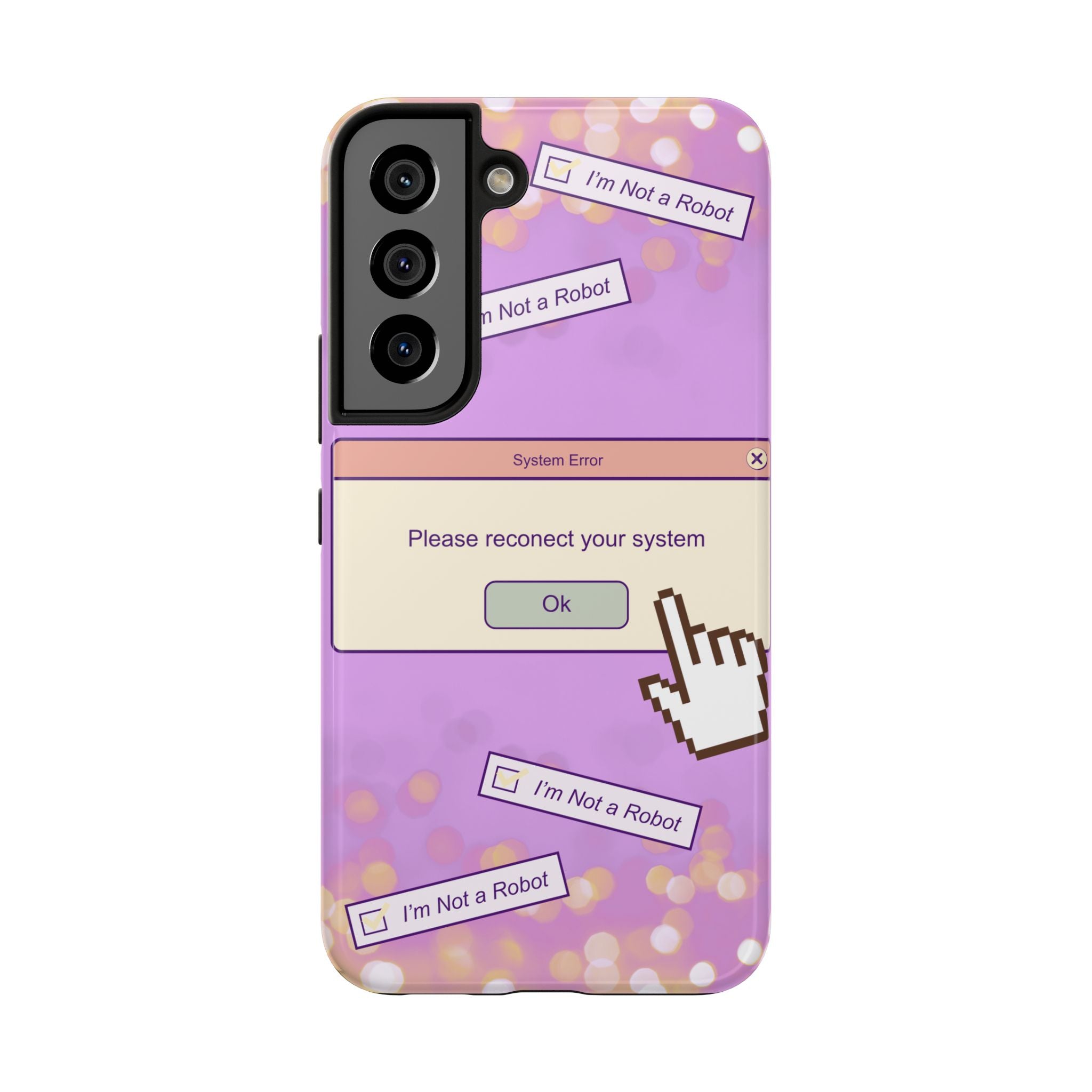 Y2K I’m Not a Robot System Error Phone Case 🤖💻📱