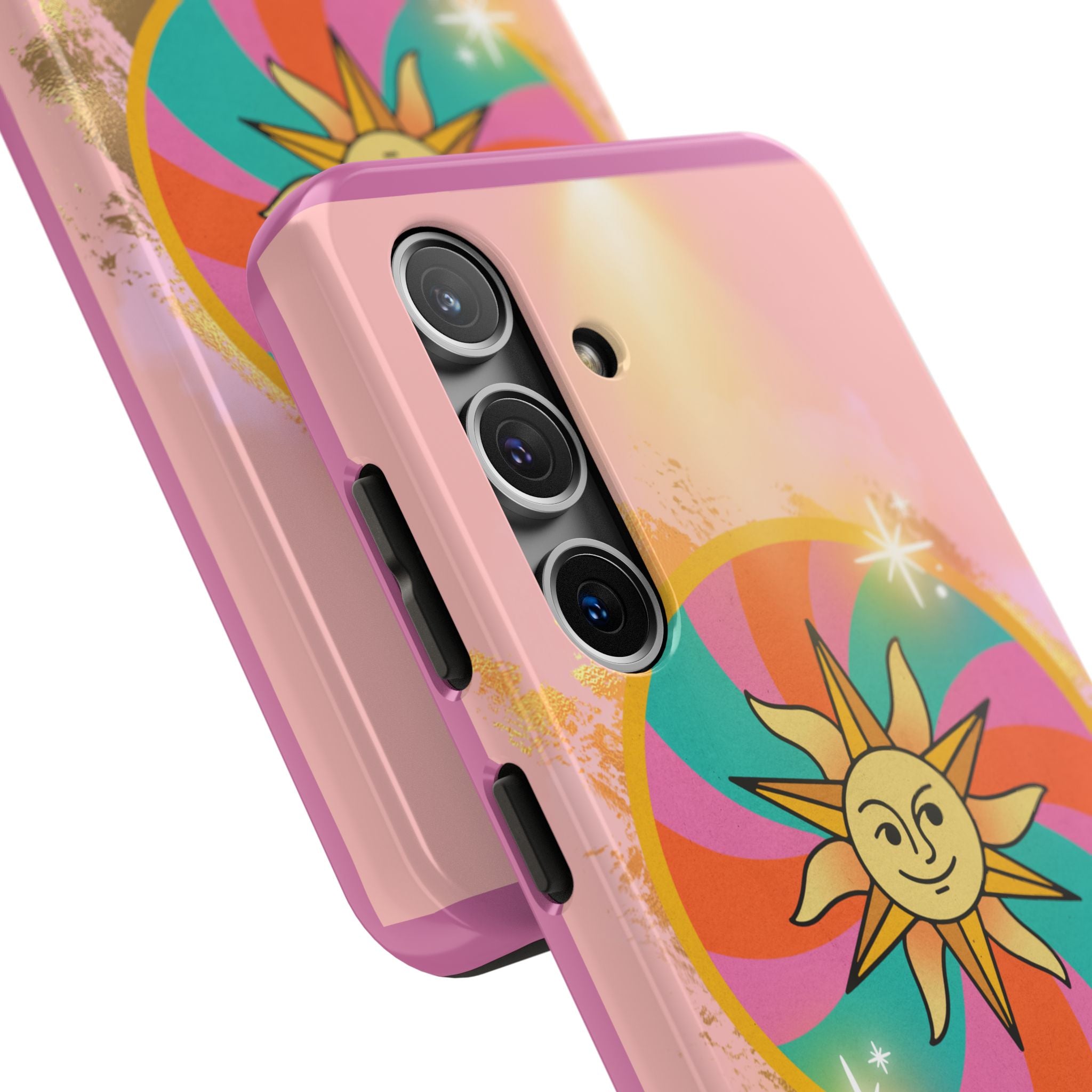 70s Sunshine Tarot Gold Mystical Phone Case 🔮☀️📱
