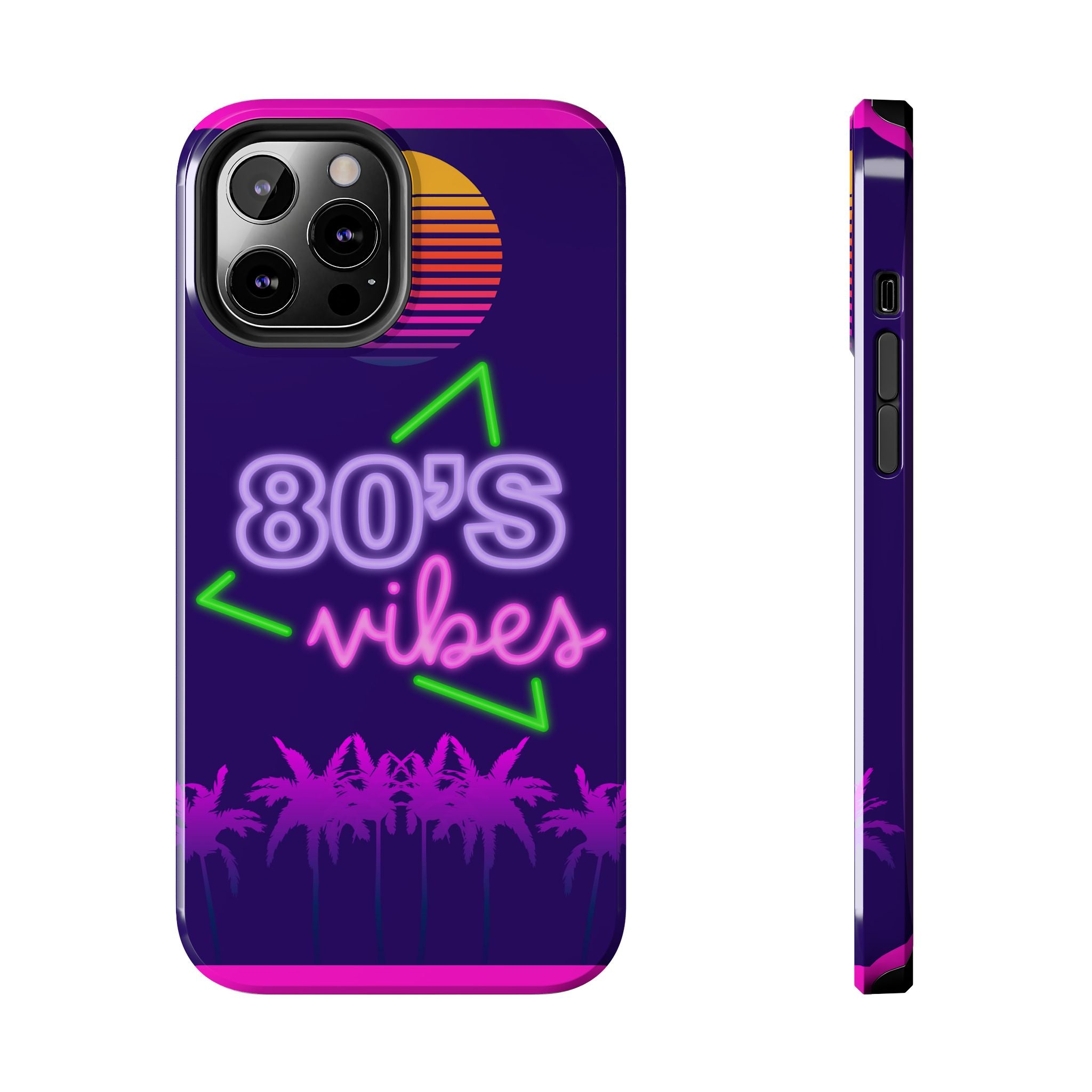 80s Vibes Synthwave Palm Trees Phone Case 🌴🎹📱