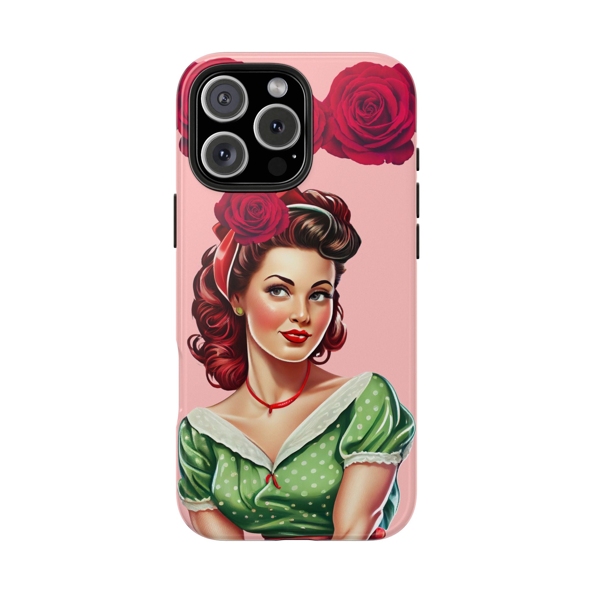50s Rose Pinup Romance Phone Case 🌹💕📱