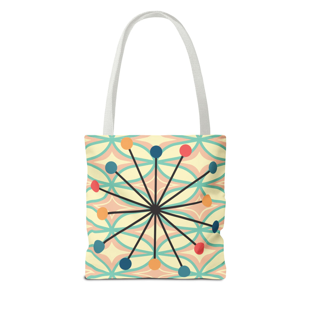 🐱 50s Retro Cat & Clock Tote Bag
