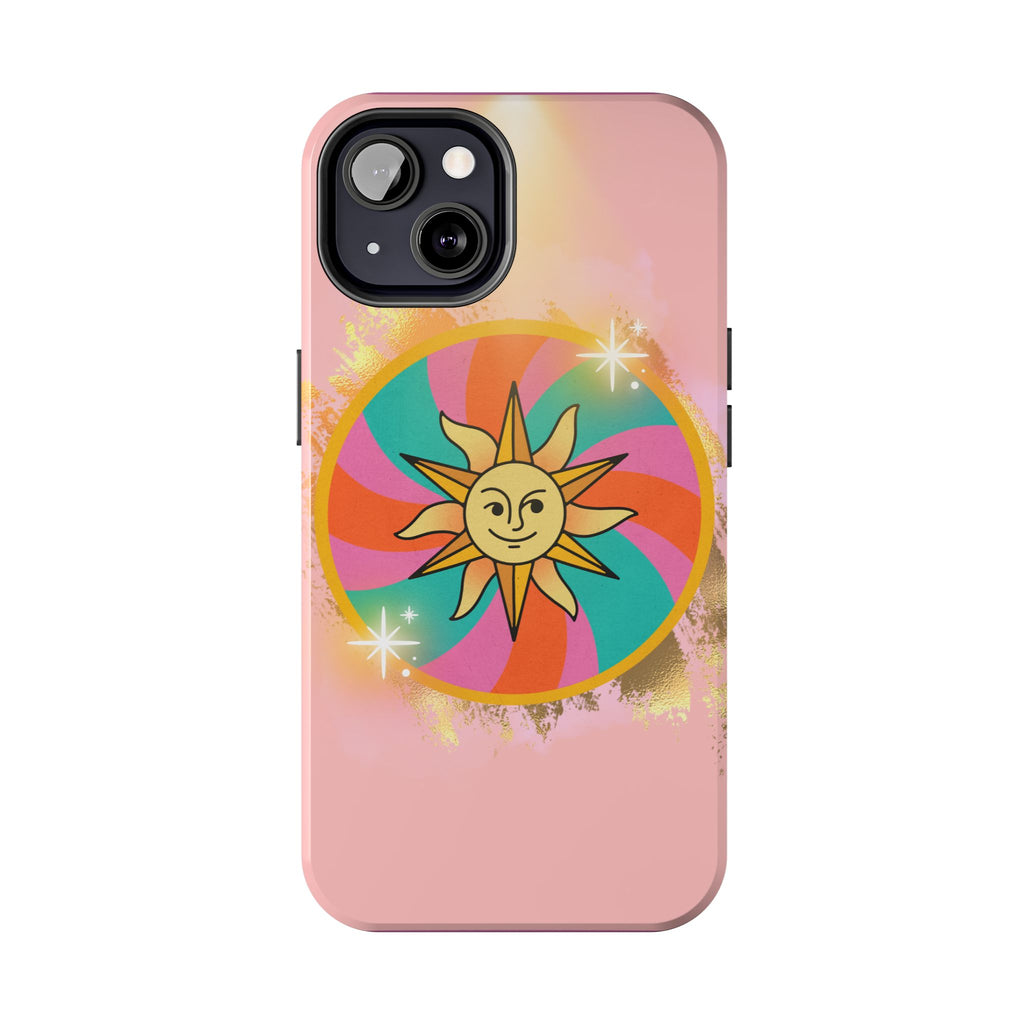 70s Sunshine Tarot Gold Mystical Phone Case 🔮☀️📱