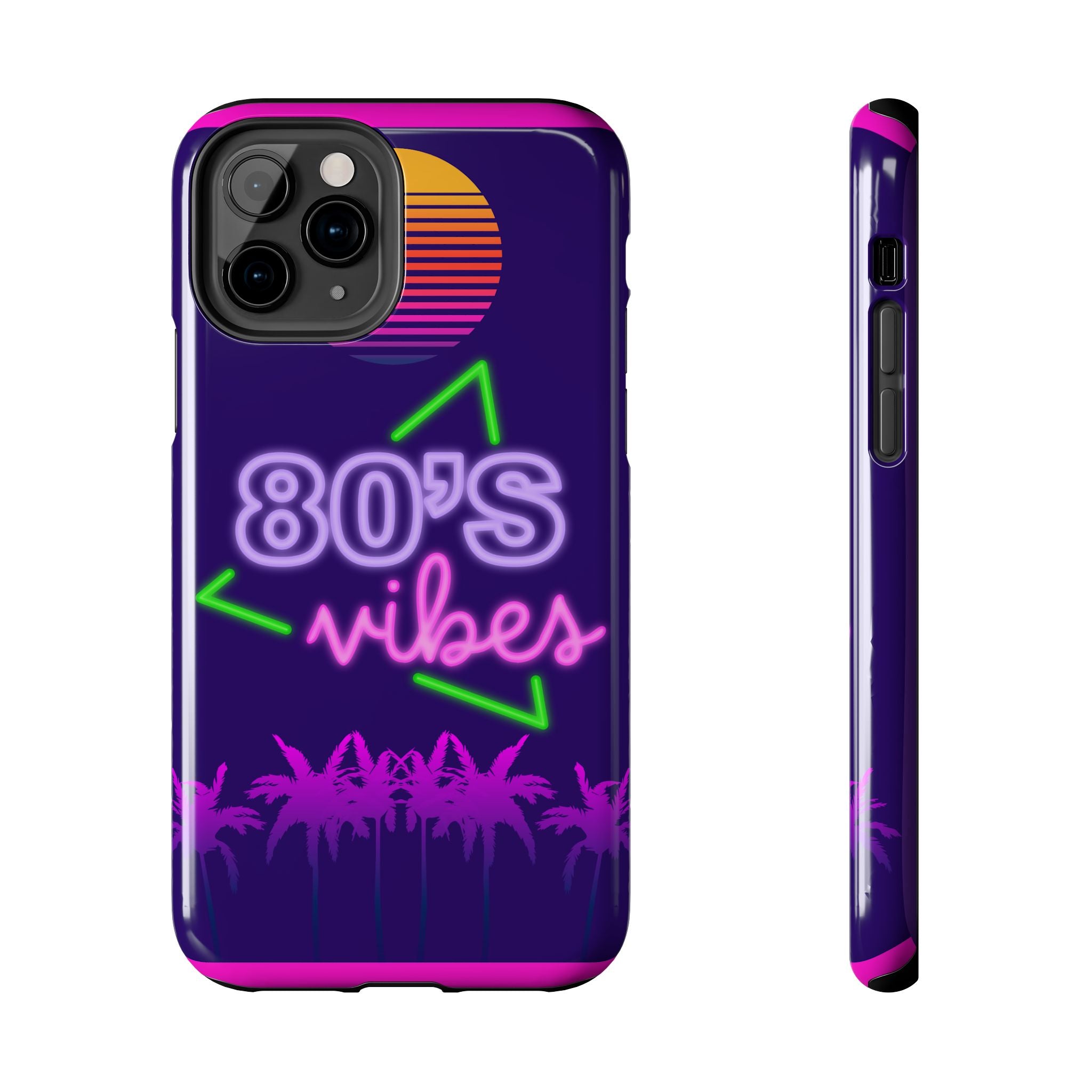 80s Vibes Synthwave Palm Trees Phone Case 🌴🎹📱