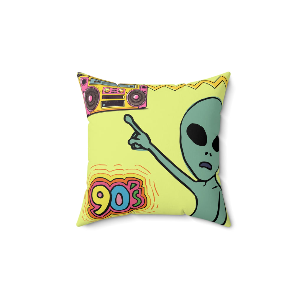 90s Alien Vibes Pillow 👽📻🌌