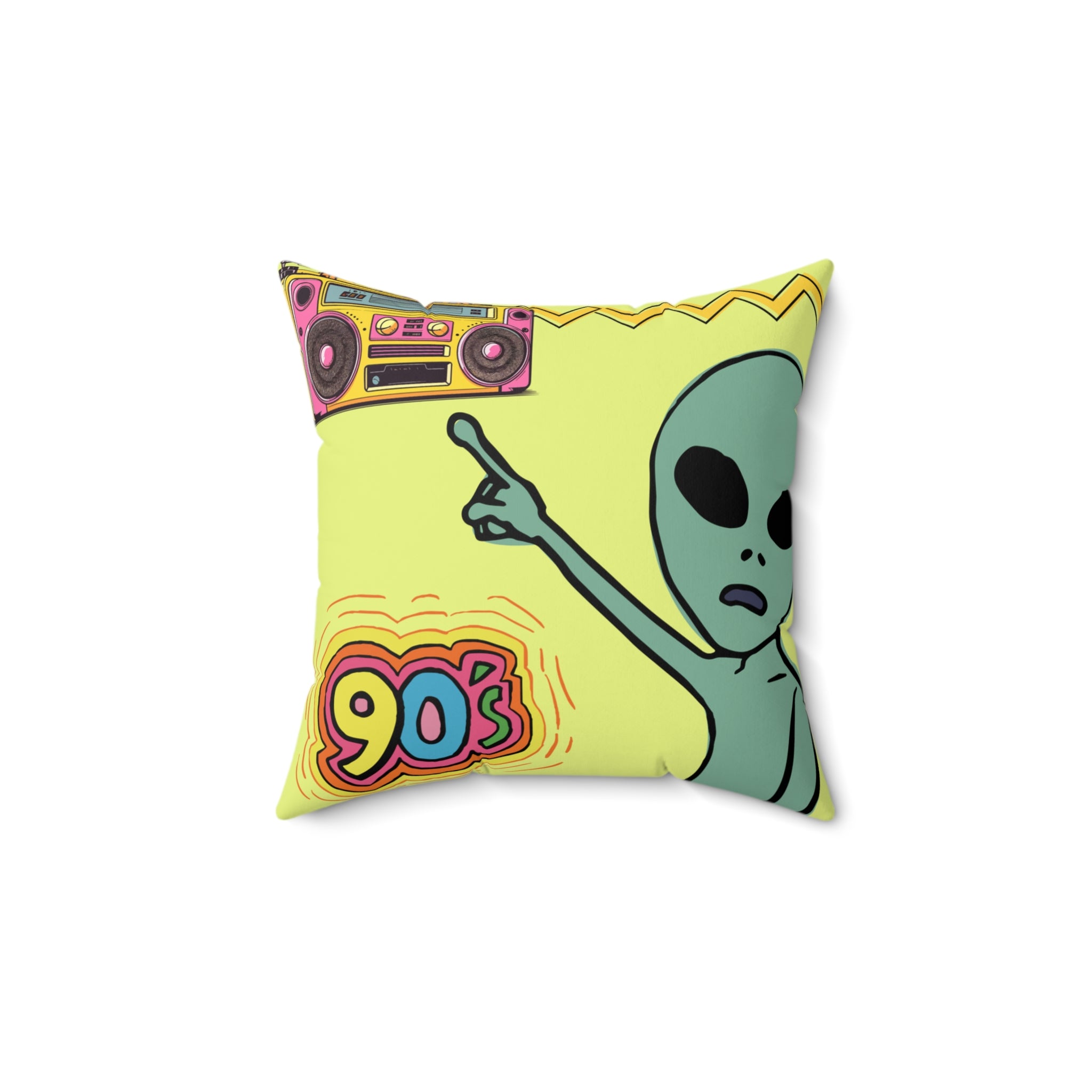 90s Alien Vibes Pillow 👽📻🌌
