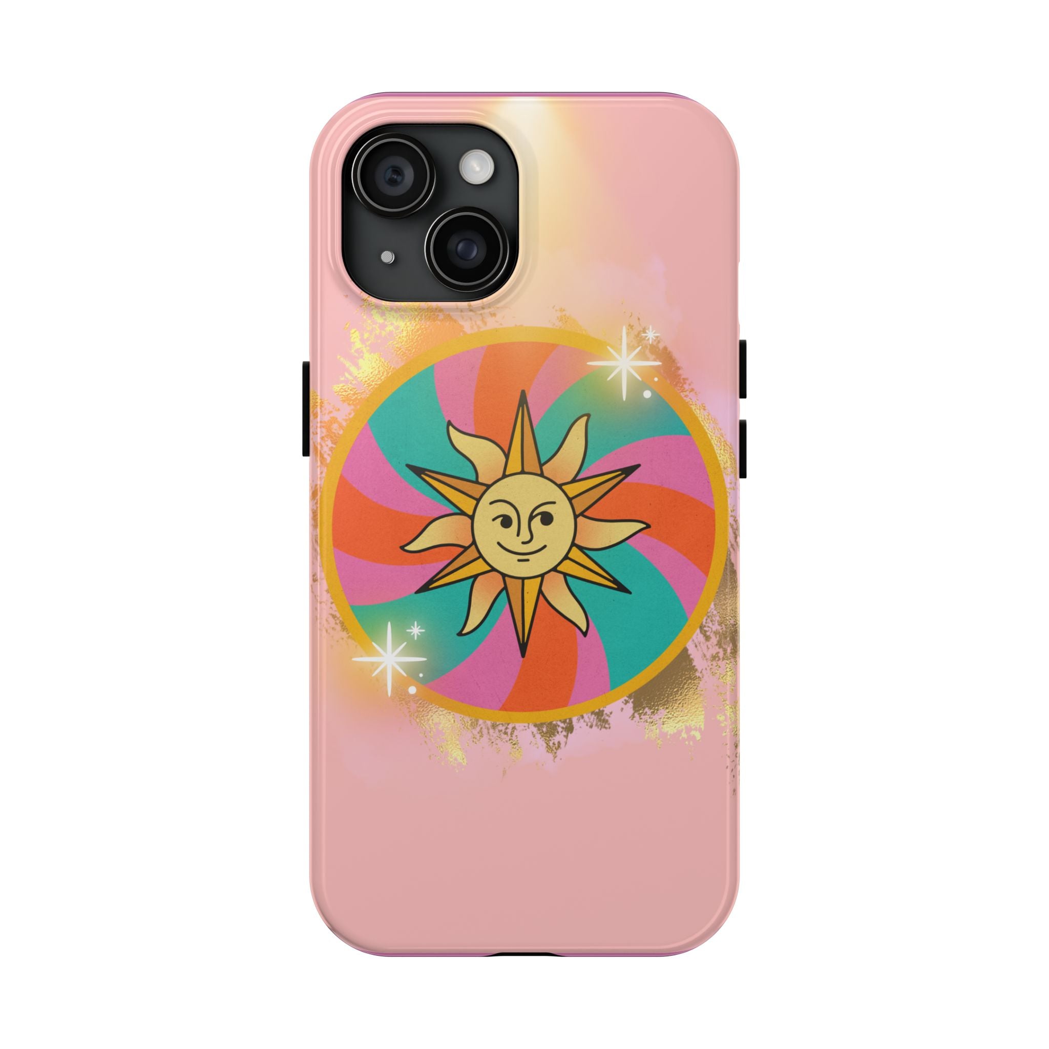 70s Sunshine Tarot Gold Mystical Phone Case 🔮☀️📱