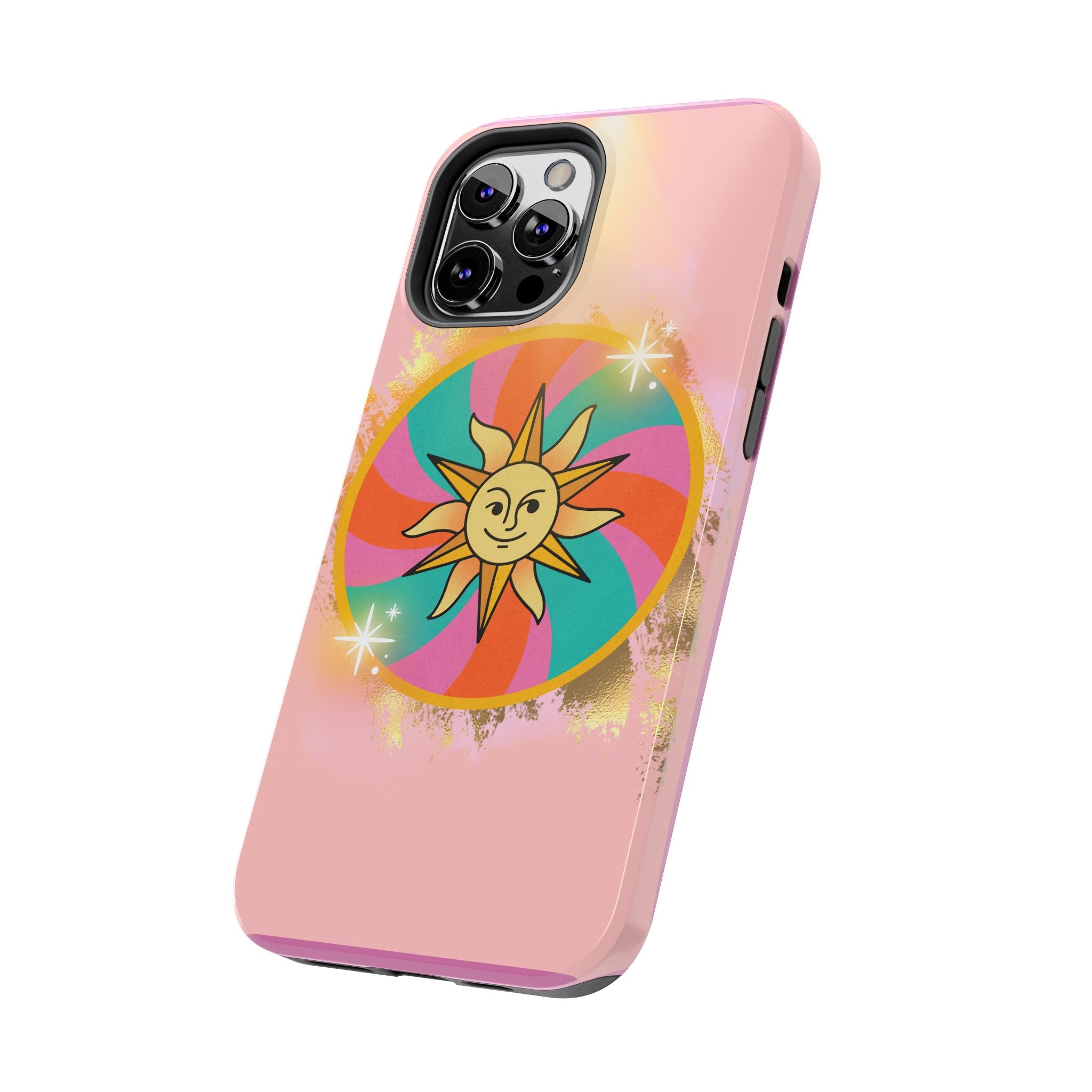 70s Sunshine Tarot Gold Mystical Phone Case 🔮☀️📱