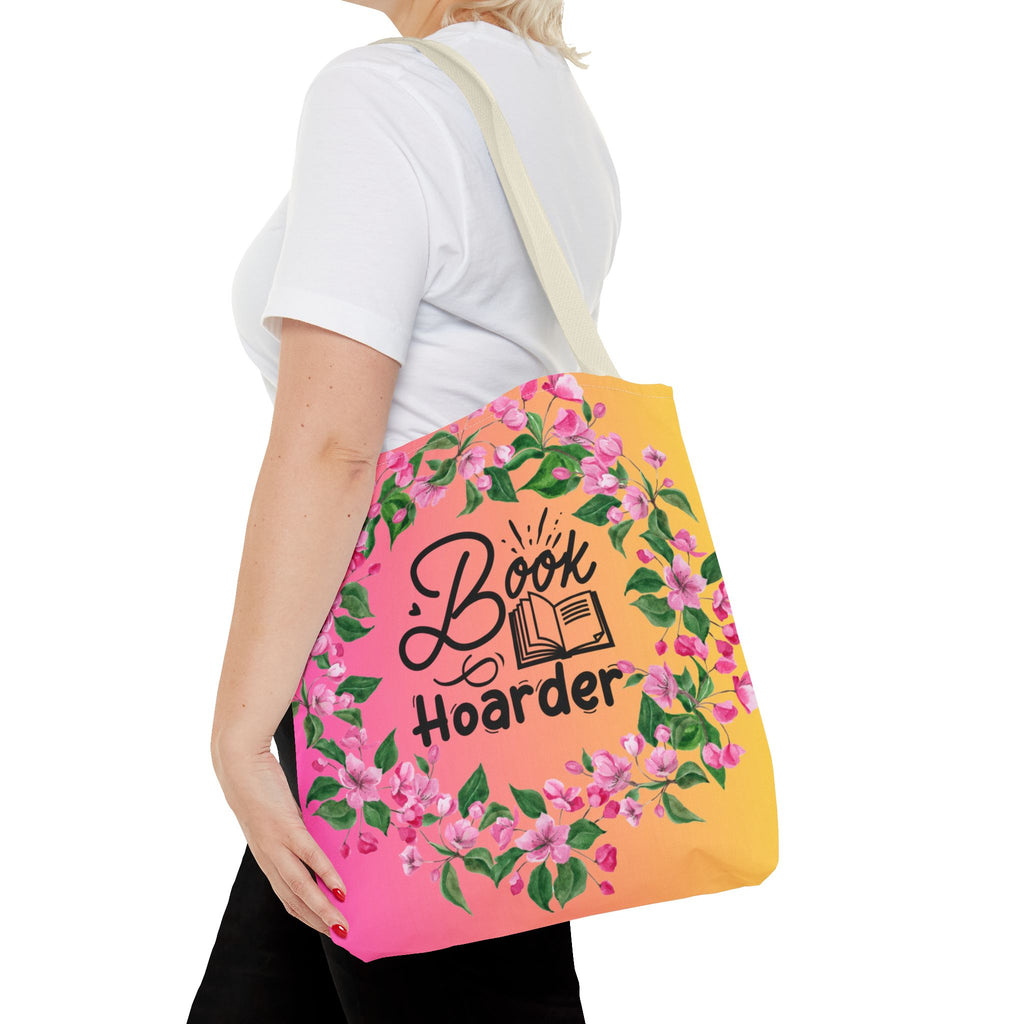 💖 60s–90s Book Hoarder Retro Tote Bag – Bright Pink & Yellow