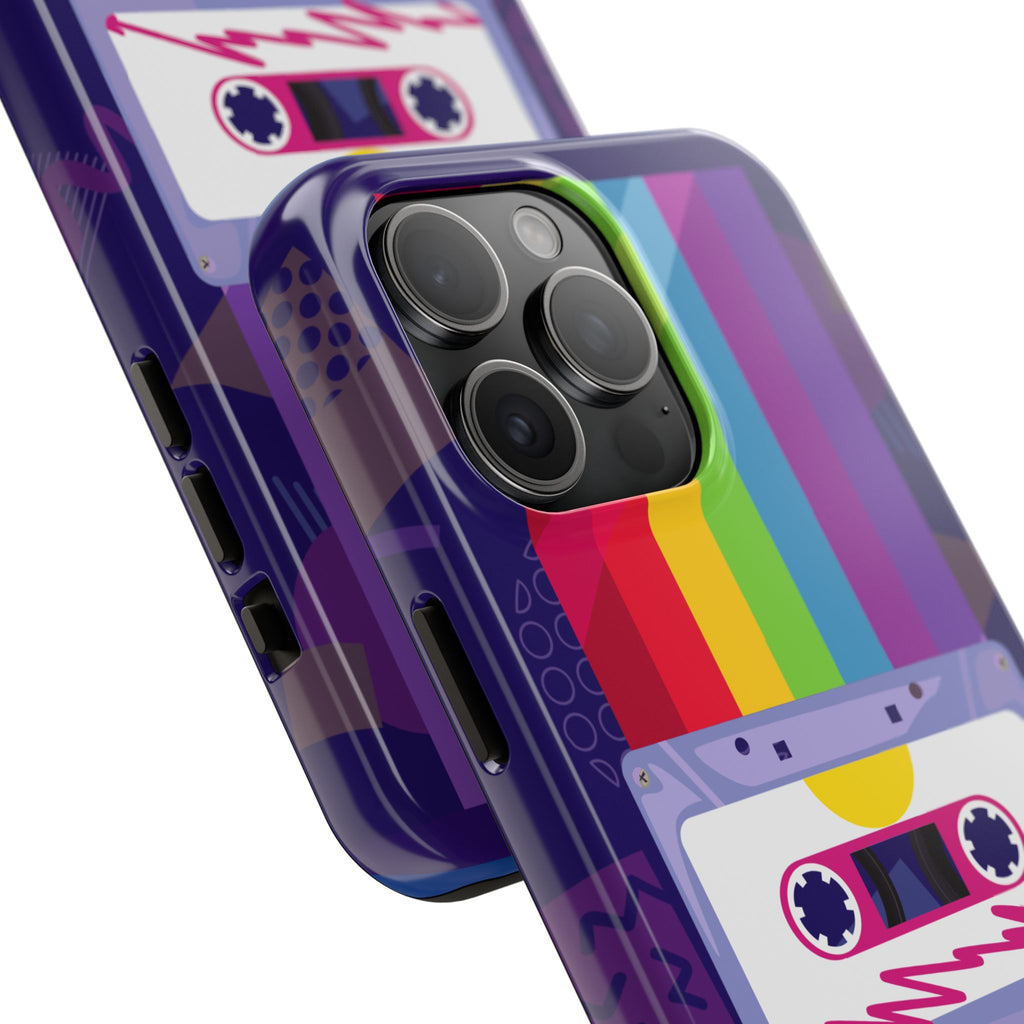 80s–90s Cassette Rainbow Phone Case 📼🌈📱