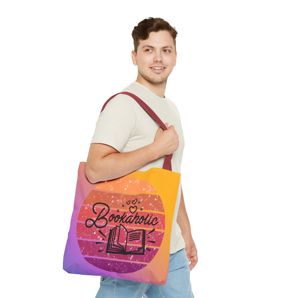 📚 60s Bookaholic Retro Tote Bag