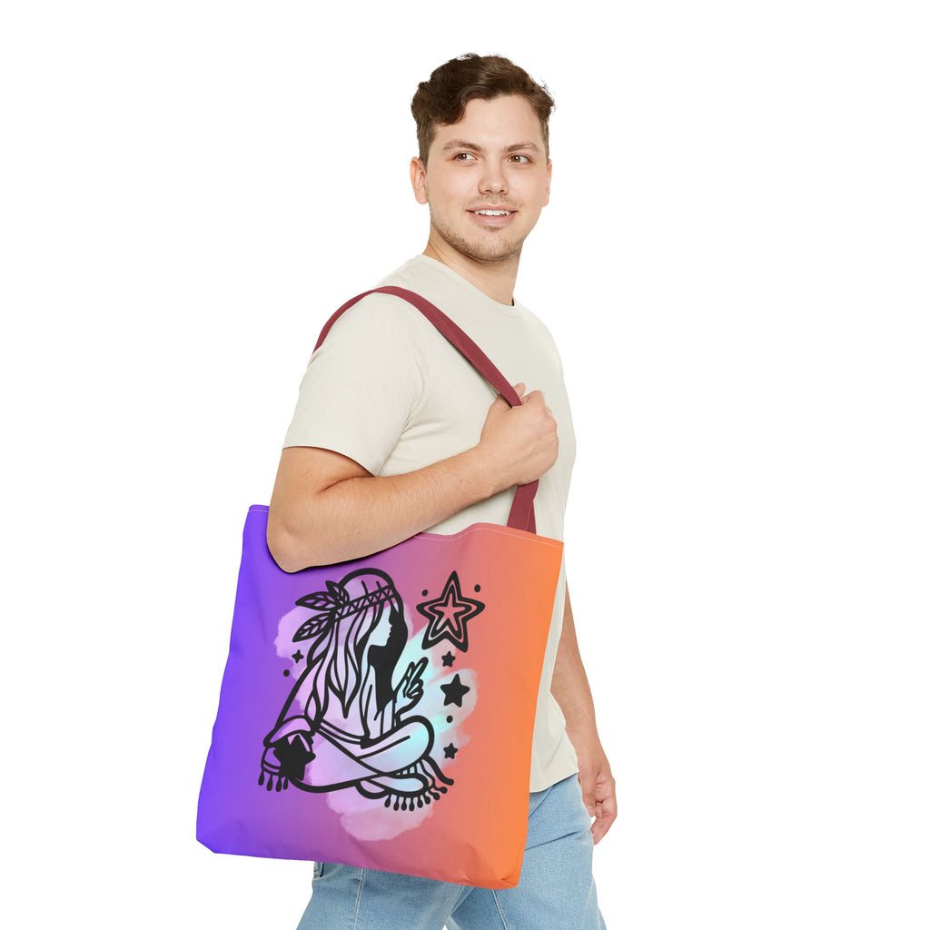 🌙✨ 60s - 70s Moon Child Tote Bag 🌼🌈