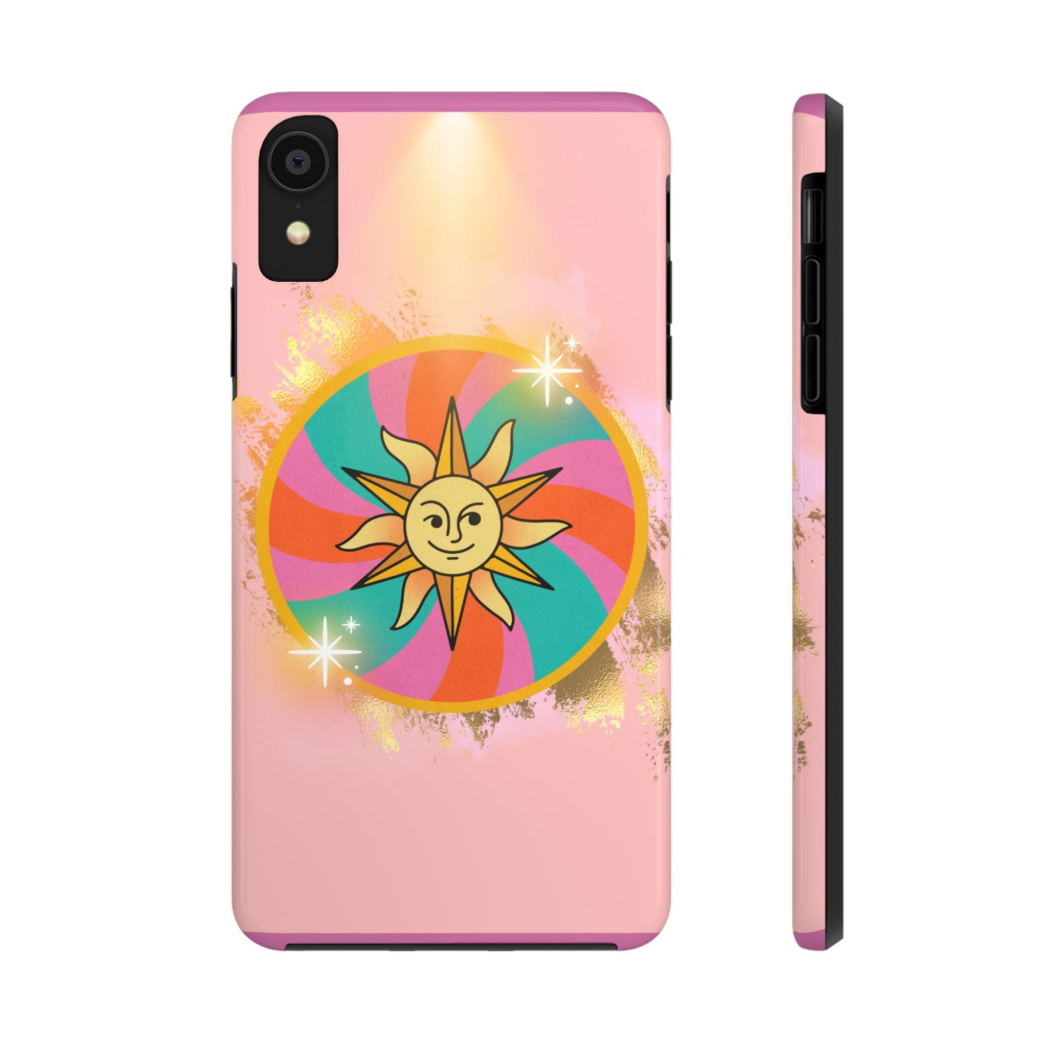 70s Sunshine Tarot Gold Mystical Phone Case 🔮☀️📱