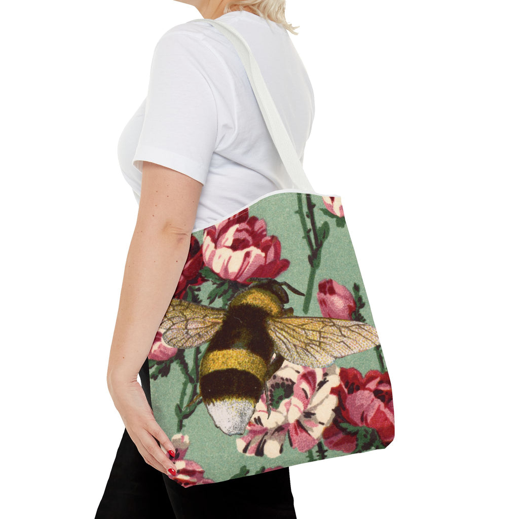 🐝🌼 60s Bumble Bee Floral Tote Bag 🌸✨